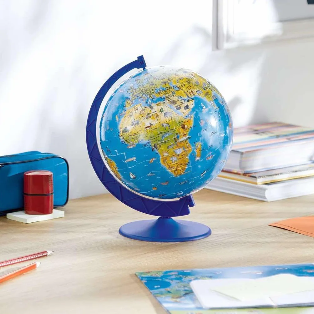 Kinderglobus in deutscher Sprache. Puzzleball 180 Teile: Erlebe Puzzeln in der 3. Dimension