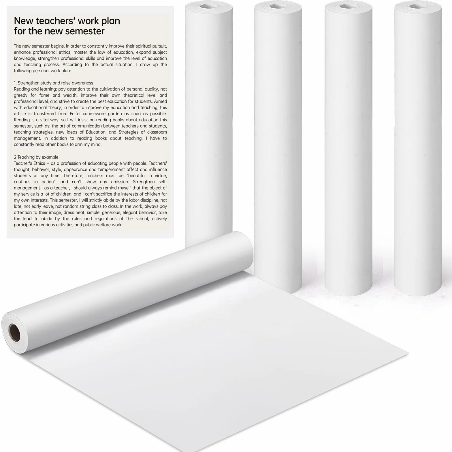 5 rolek papieru termicznego A4 do przenośnej drukarki, 210 x 30 mm, papier termiczny A4, szybkoschnący, do drukowania dokumentów, zdjęć, notatek, etykiet