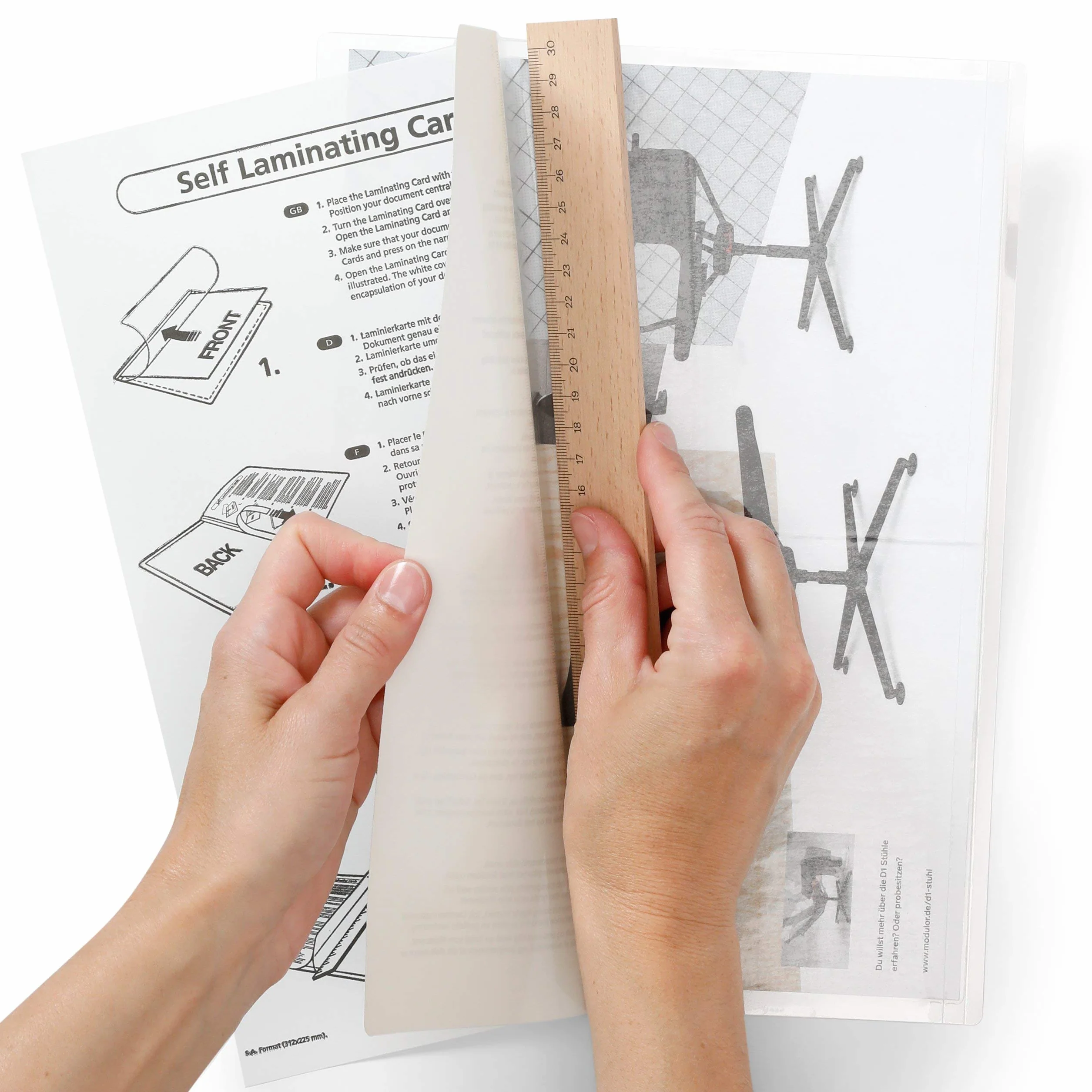 Folie samoprzylepne do laminowania na zimno z PET do zaklejania i zabezpieczania zdjęć, menu itp. bez laminatora, zestaw 20 sztuk, każda 225 mm x 312 mm dla A4, przezroczyste