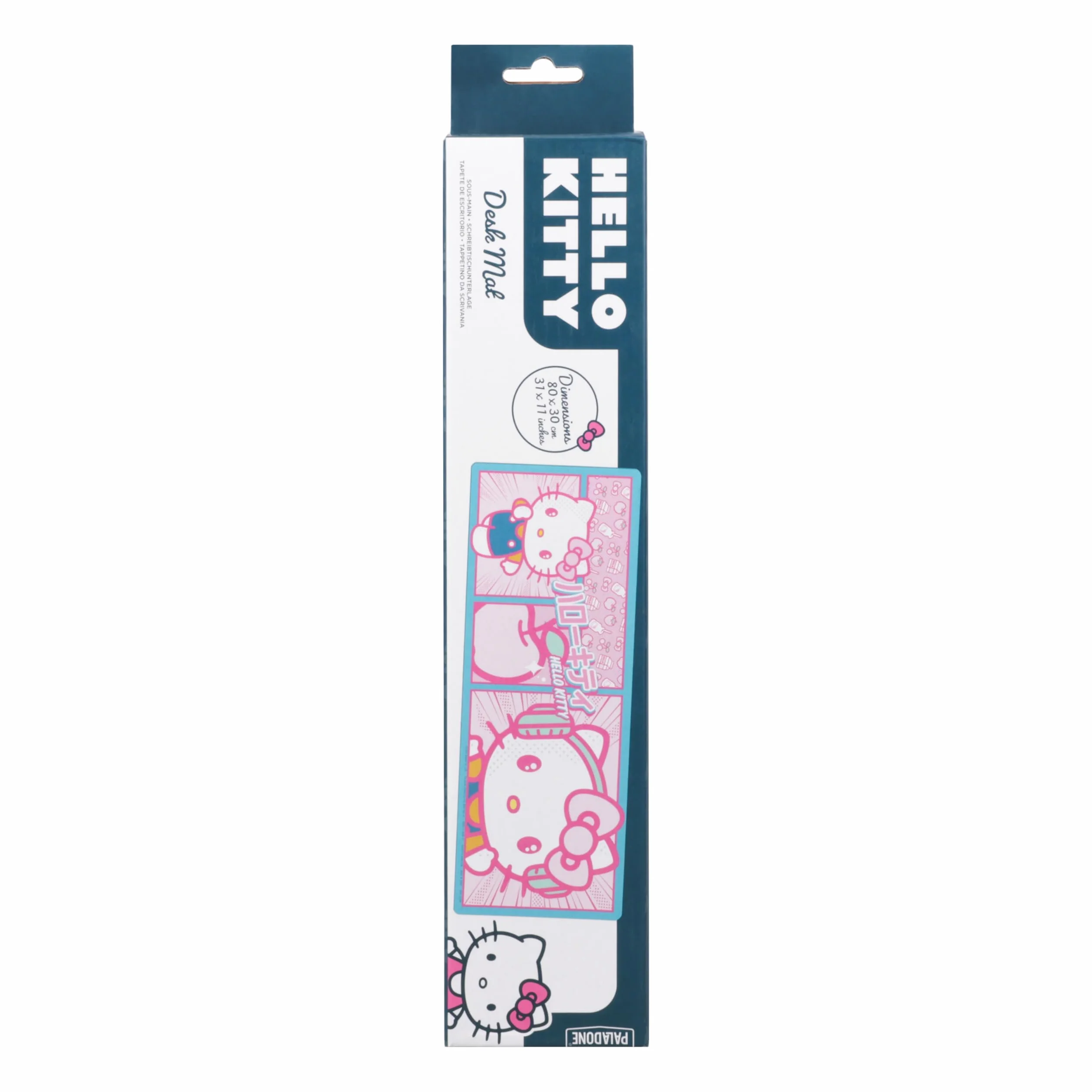 Hello Kitty Podkładka na biurko, oficjalnie licencjonowany produkt Sanrio, duża gumowa podkładka pod mysz z różowym wzorem kawaii, idealna do gier, pracy, funkcjonalnych akcesoriów biurowych Paladone