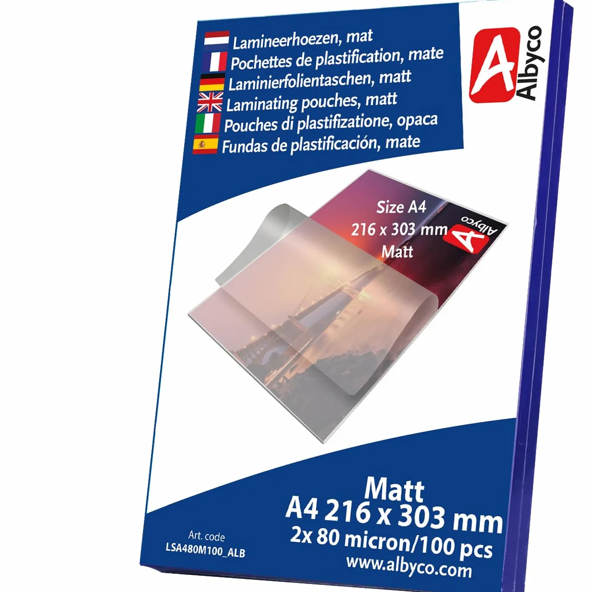 Folia do Laminowania MAT A4 100 Sztuk 2x80 Mic 160 Mic Matte