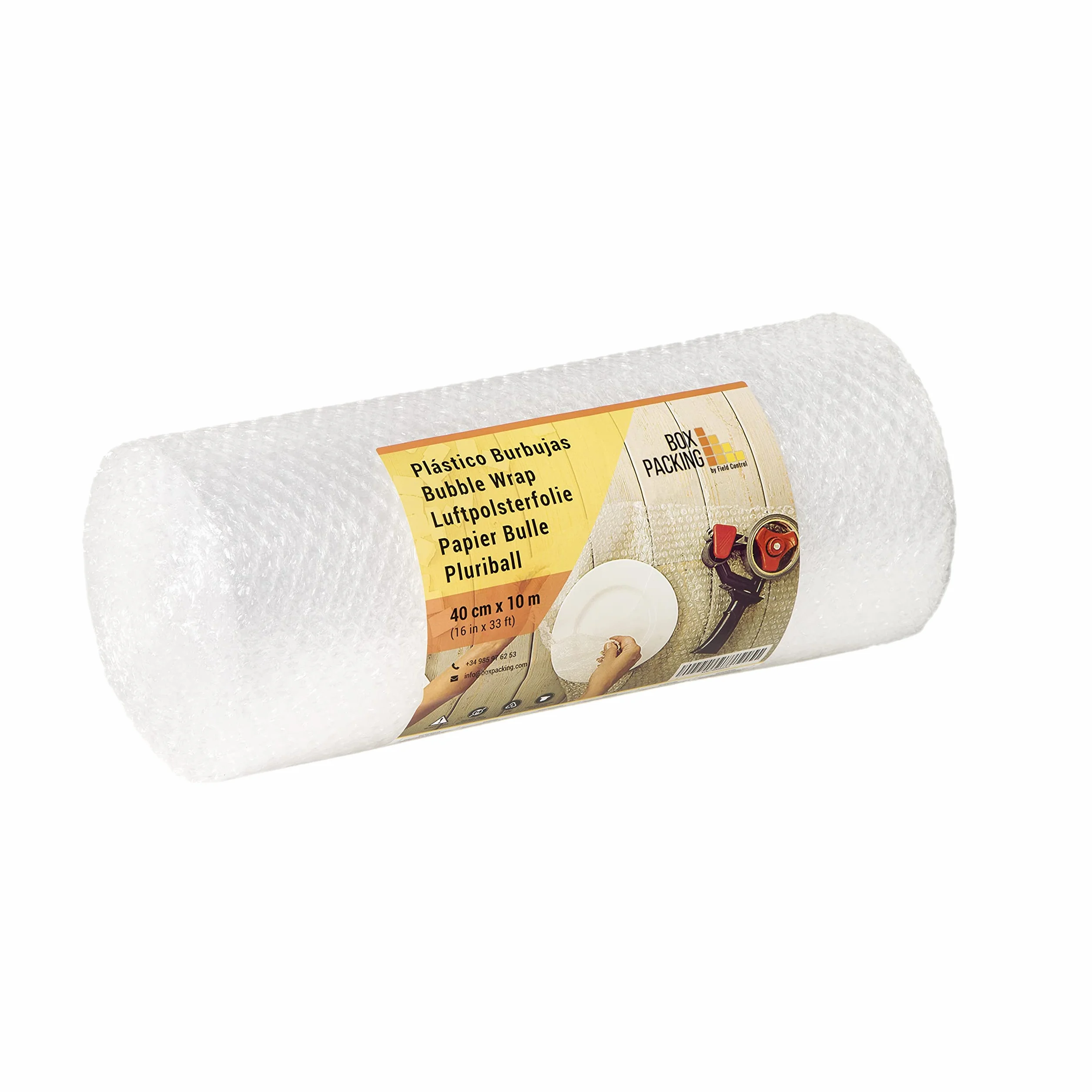 BOXPACKING | Folia Bąbelkowa | 40 cm szerokości x 10 m długości | Folia z Wypustkami Do Pakowania i Przeprowadzek