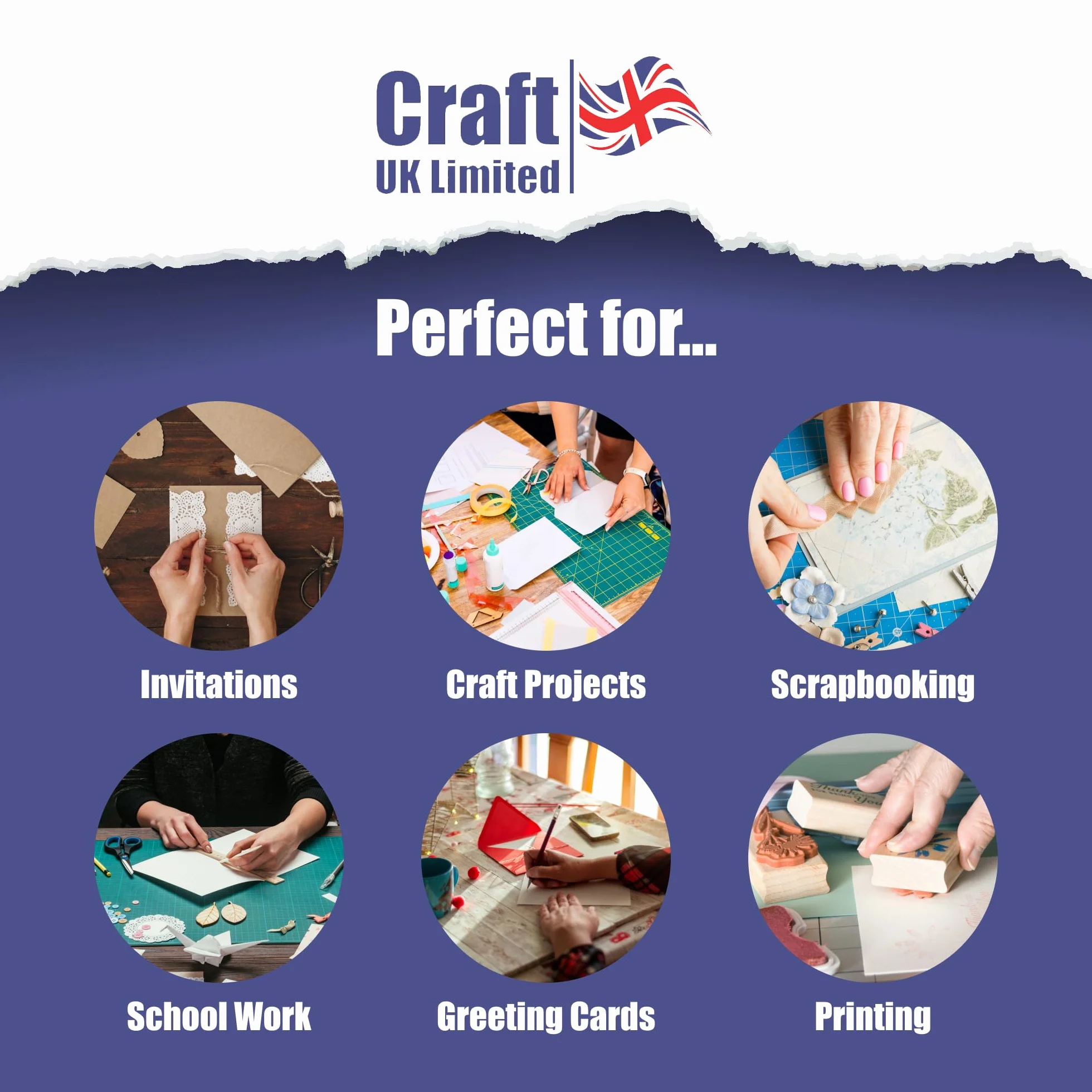 Craft UK 279 C6 karta i koperta opakowanie 50 sztuk - mieszane pastelowe