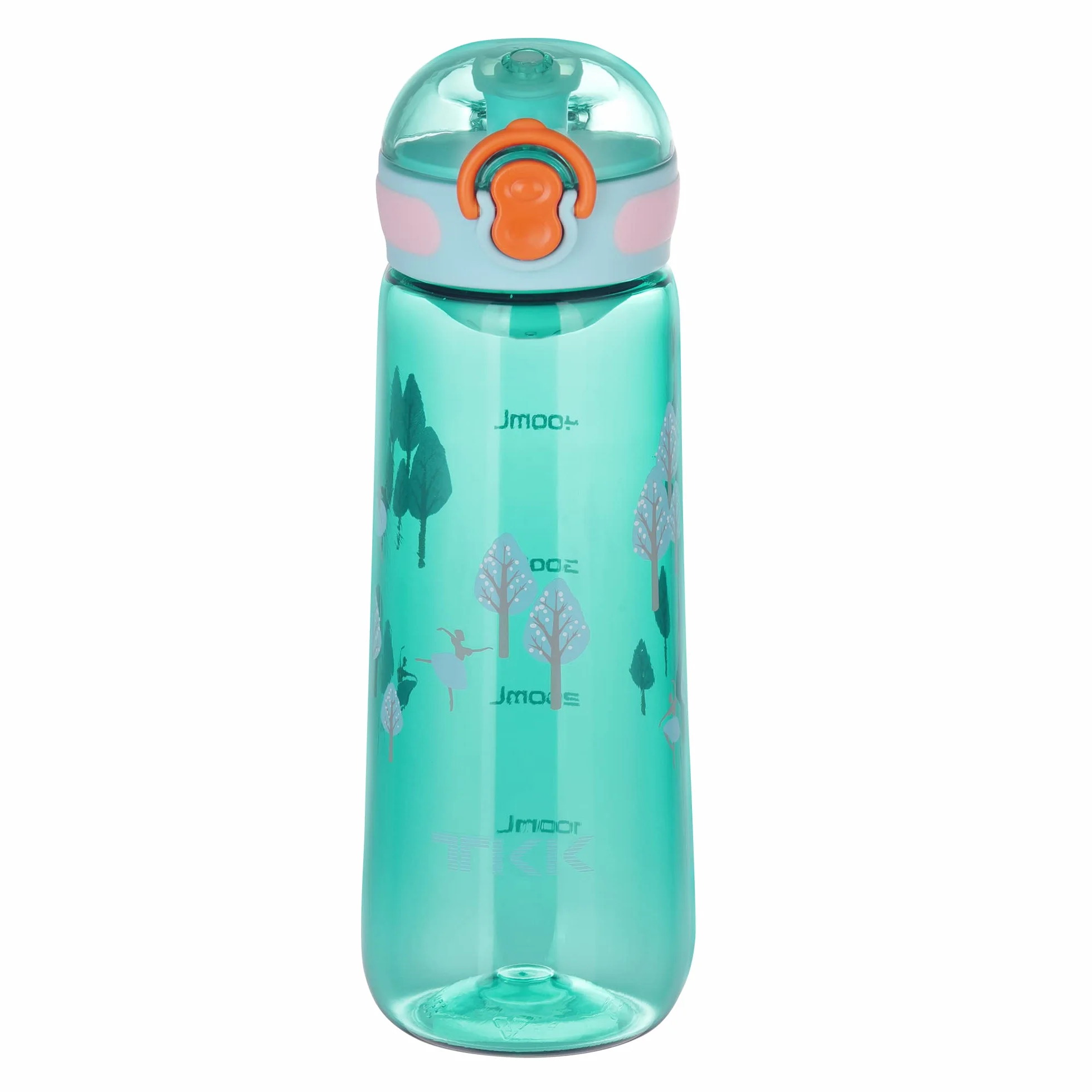 TITIROBA TKK butelka dla dzieci z szczelną pokrywką, tritan, bez BPA, obsługiwana jedną ręką, kolor niebieski, 500 ml