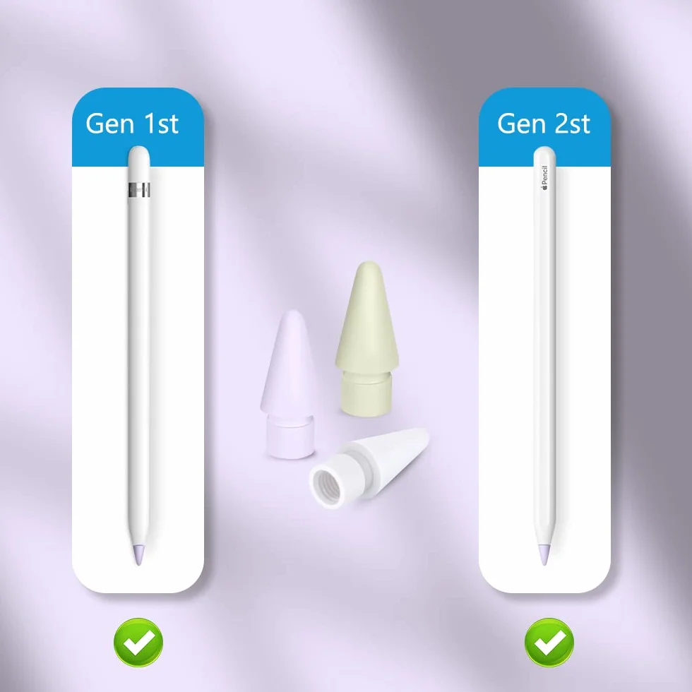 flintronic Końcówki kompatybilne z ołówkiem Apple iPad Pro, 6-pak końcówek zamiennych do Apple Pencil 2. generacji i 1. generacji, końcówki wymienne do iPada Pro iPencil, Macaron