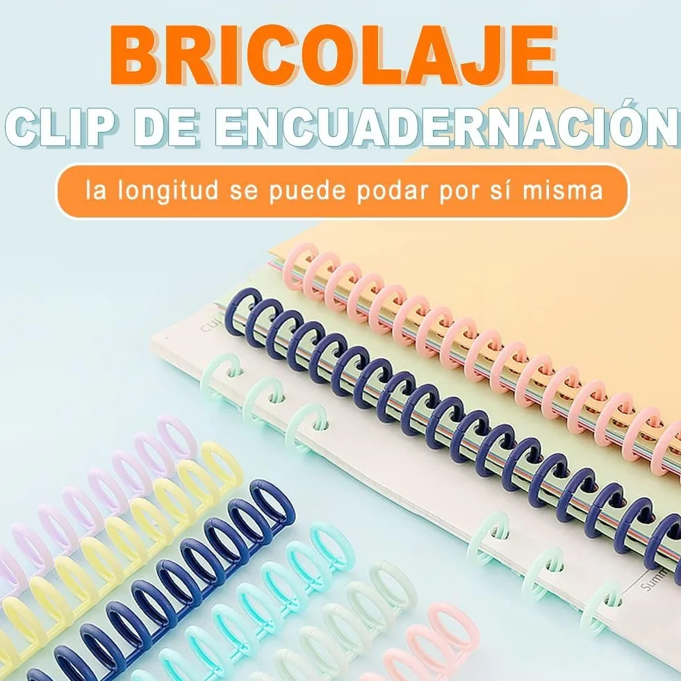 10 sztuk 30 otworów Plastikowe Foldery z luźnymi arkuszami Pierścień wiążący kolce Grzebienie 85 arkuszy Pojemność DIY Papier Notebook Album Biuro Materiał szkolny (Kolor)