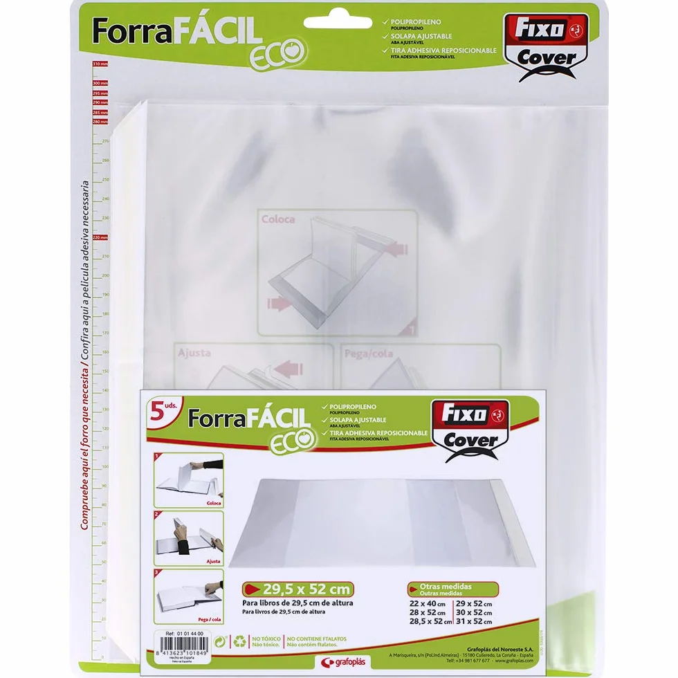 Fixo Pokrowiec 01014400-pack 5 okładek Eco z pokrywą z możliwością regulacji 295 x 520 mm