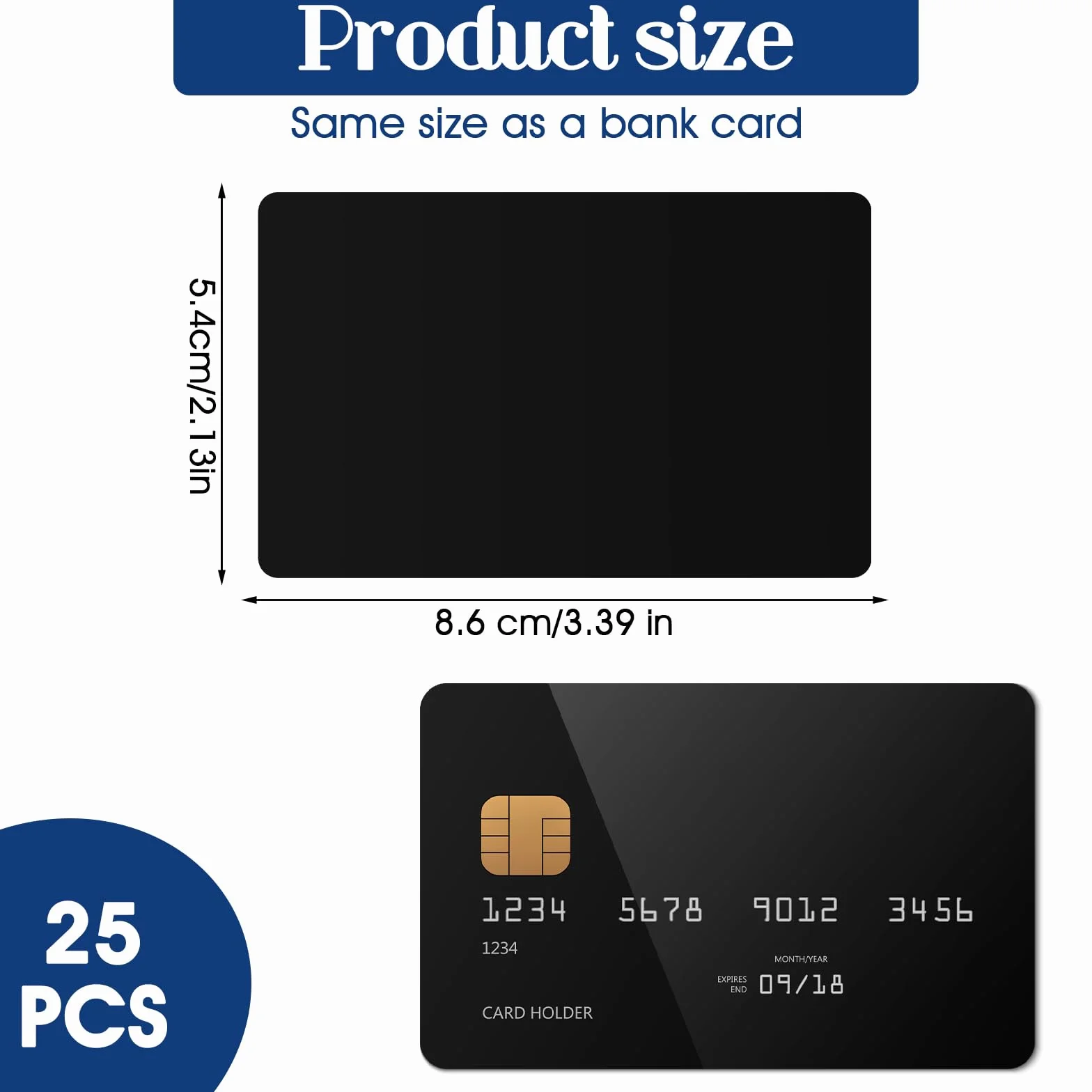 25 sztuk kart NFC, metalowe wizytówki, karty NFC, karty plastikowe, czarne, ze wszystkimi urządzeniami obsługującymi NFC, do biura, sklepu, wodoodpornego aluminium