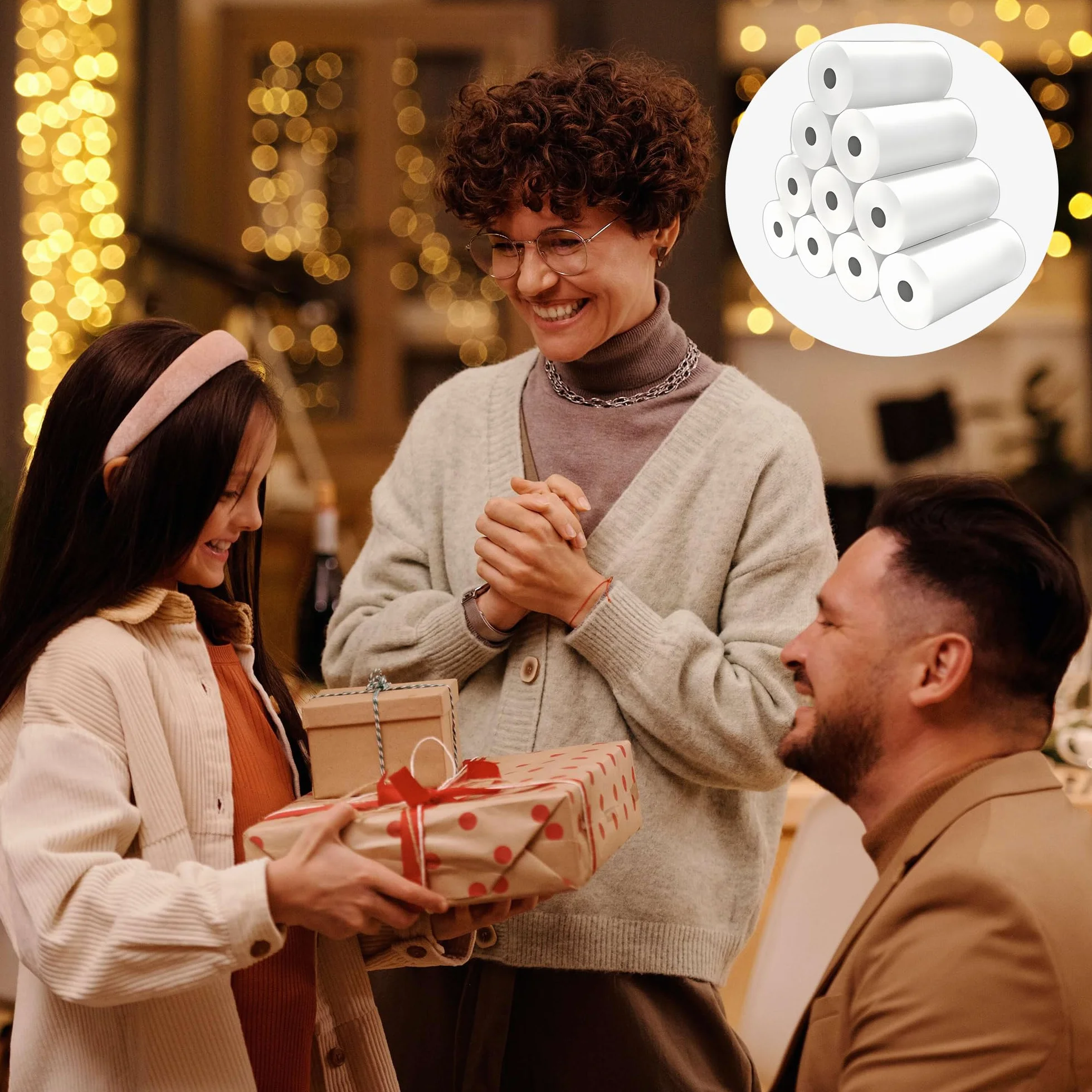 20 rolek papier termicznego do kamery dziecięcej 57 mm, papier do drukarek i uzupełniania, biały, zero atramentów