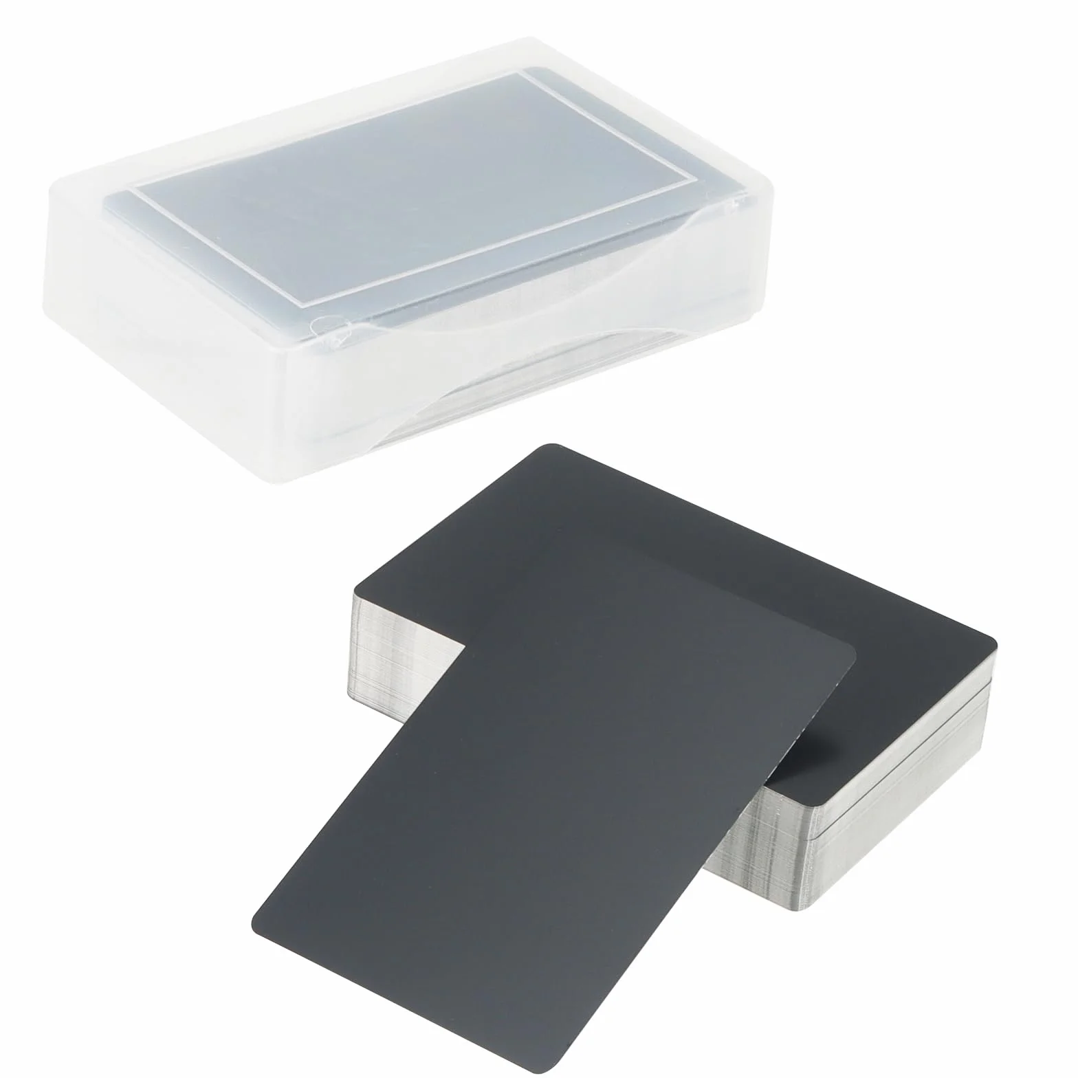 Aluminiowe wizytówki puste 86x54x0,21 mm czarne karty do pisania laserowego