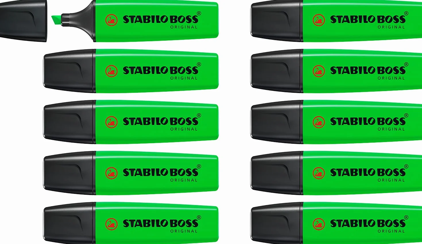 STABILO BOSS ORIGINAL Zakreślacz zielony pudełko 10 szt.