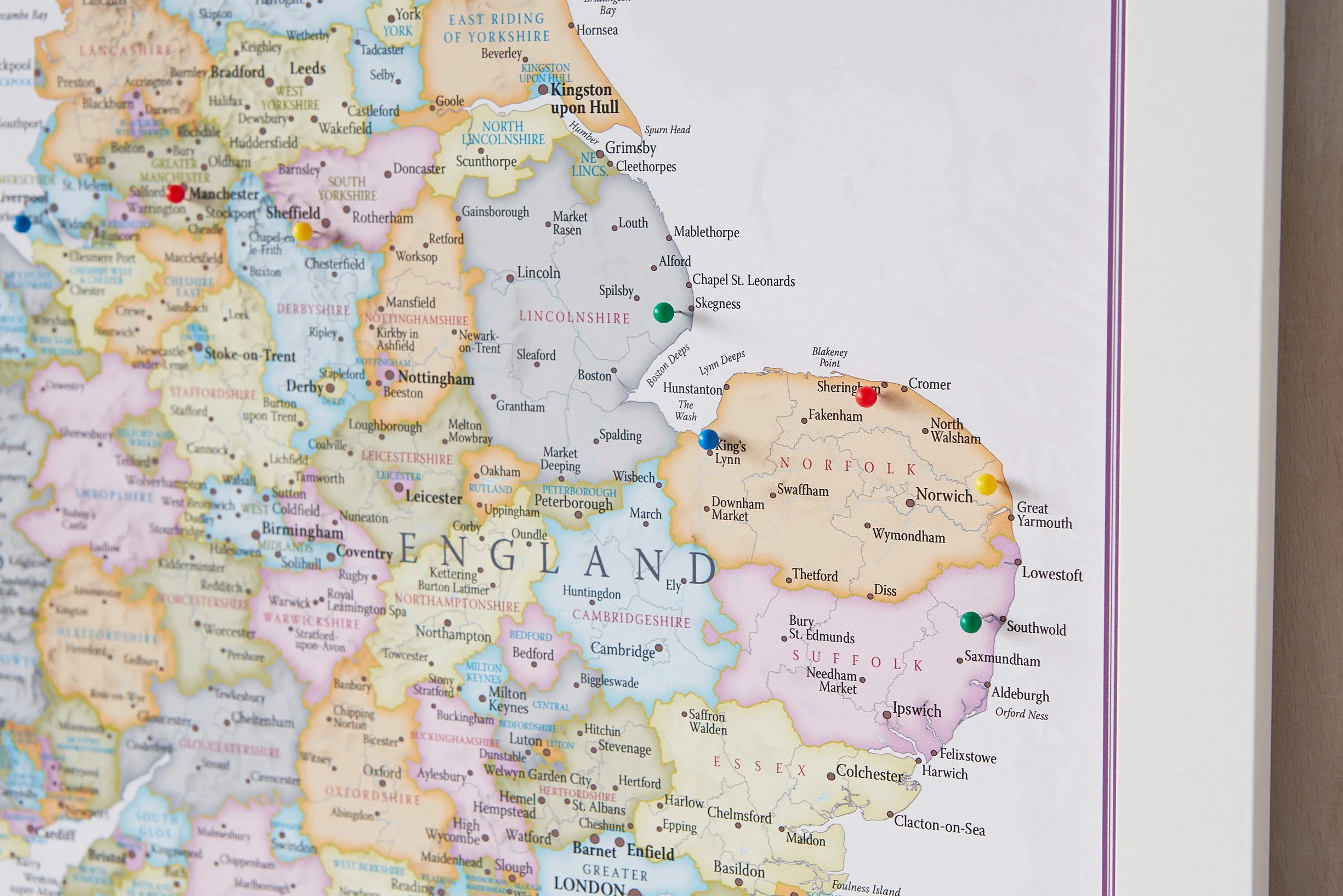 United Kingdom political classic wall map