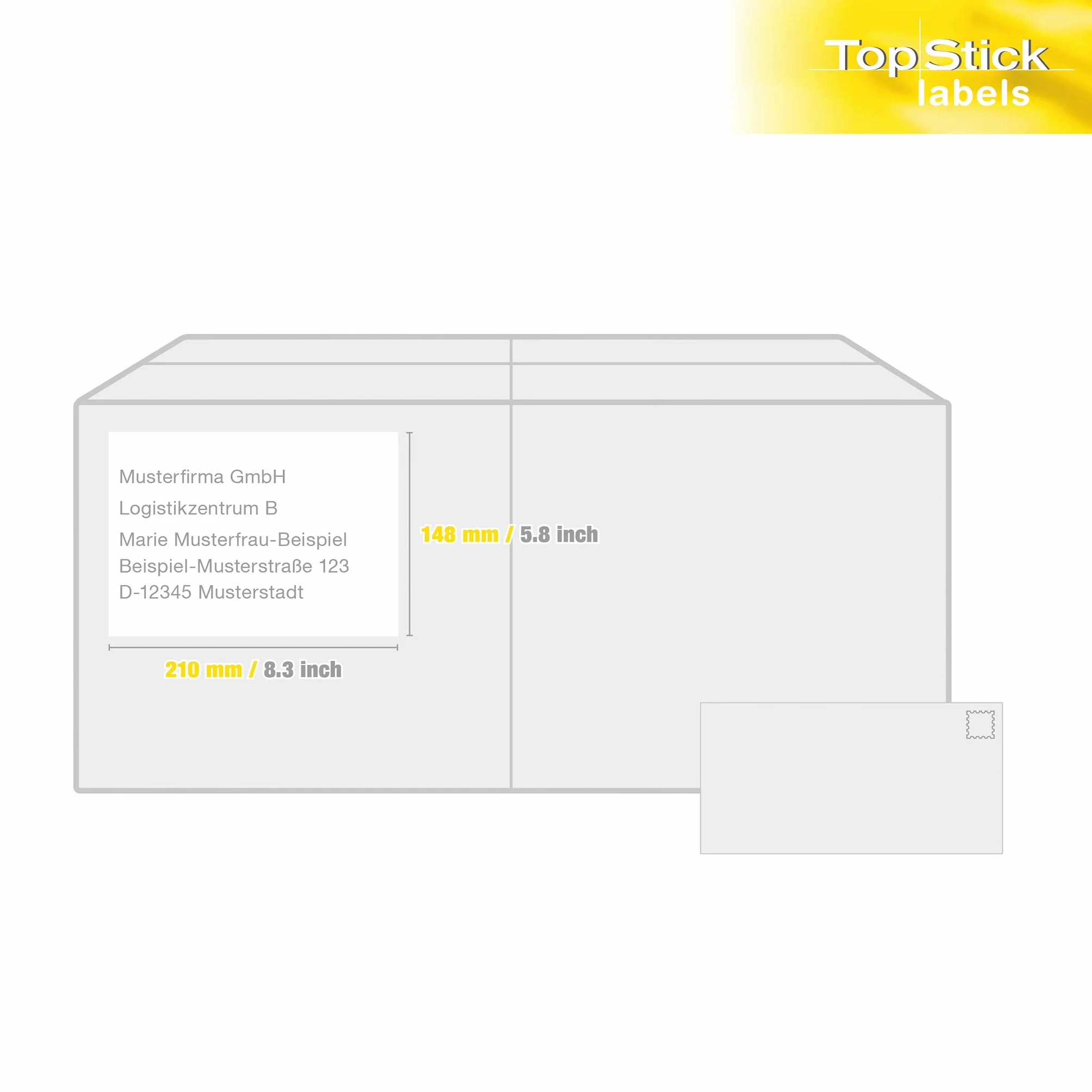 TopStick Samoprzylepne etykiety wielofunkcyjne, 2 etykiety na arkusz A4, 100 arkuszy, 210 x 148 mm, 200 etykiet, puste uniwersalne etykiety, samoprzylepne etykiety do drukarek laserowych i
