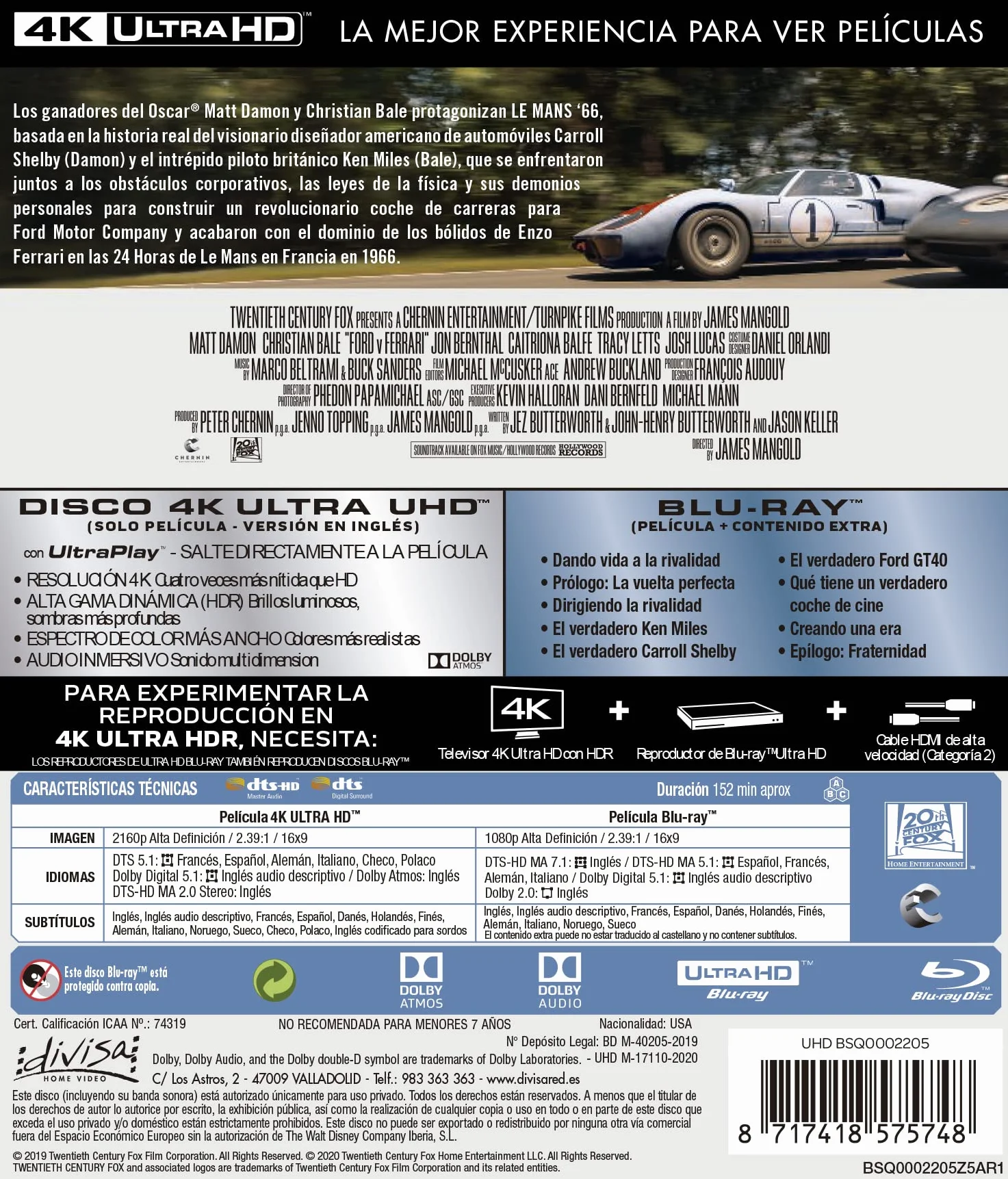 Le Mans '66 (4K UHD + Blu-ray)