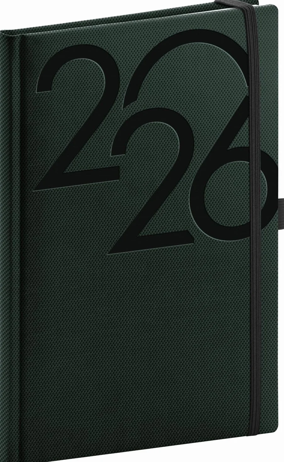 NOTIQUE Terminarz 2026 ok. A5 (15 x 21 cm), terminarz z zakładkami tekstylnymi, planer tygodniowy, kalendarz książkowy, kalendarz tygodniowy w twardej oprawie (zielony)