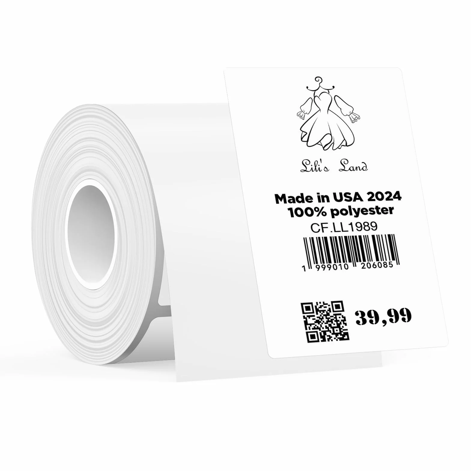 SUPVAN T50M Pro Taśma Do Drukarki Etykiet, Wodoodporne Etykiety, 50 mm x 80 mm, 100 Etykiet, Czarny Na Biały