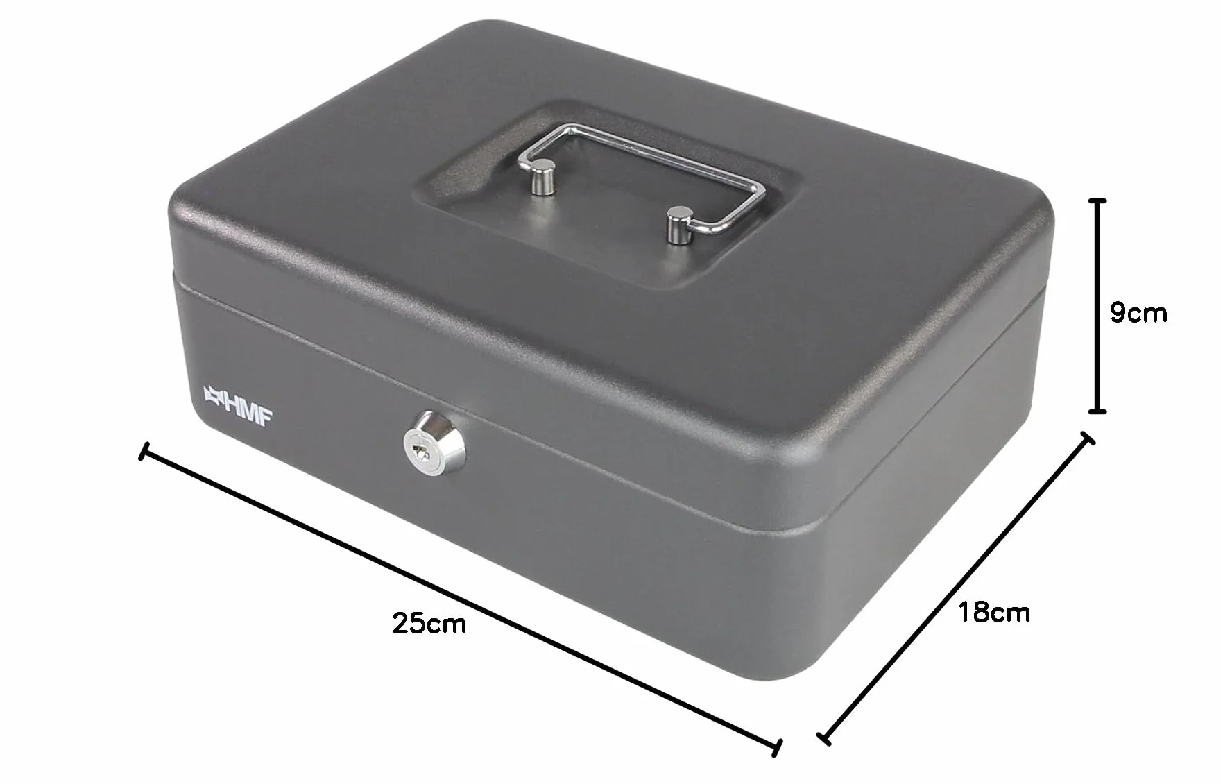 HMF 10125-02 kasetka na pieniądze 25 x 18 x 9,5 cm czarna