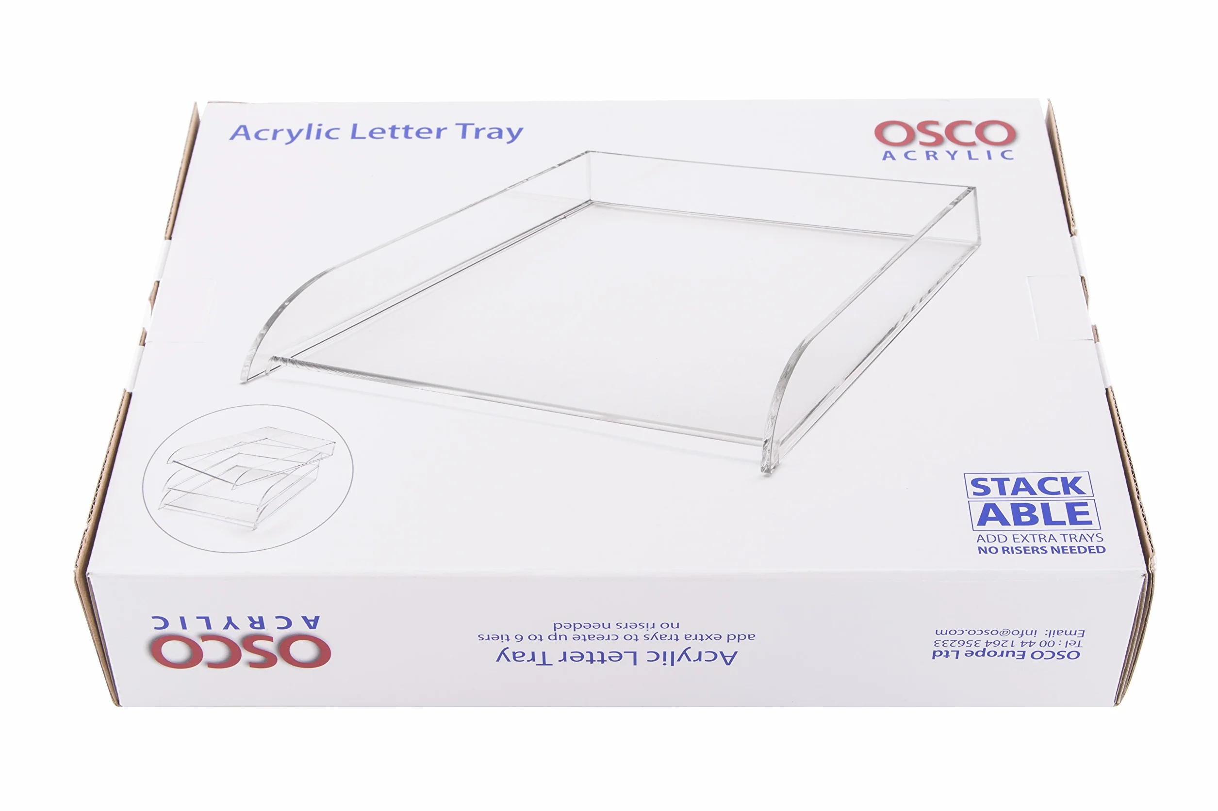 OSCO Przezroczysta akrylowa taca na listy, ASLT-1