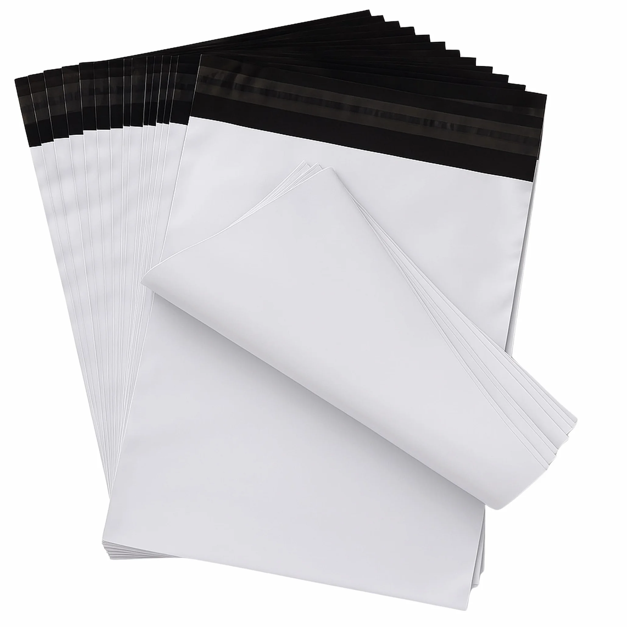 Pakomat Foliopaki kurierskie 26x35 cm 50 szt - Koperty foliowe samoprzylepne LDPE, nieprzejrzyste, wodoodporne i odporne na rozerwanie, białe na zewnątrz czarne w środku, mocne opakowania wysyłkowe