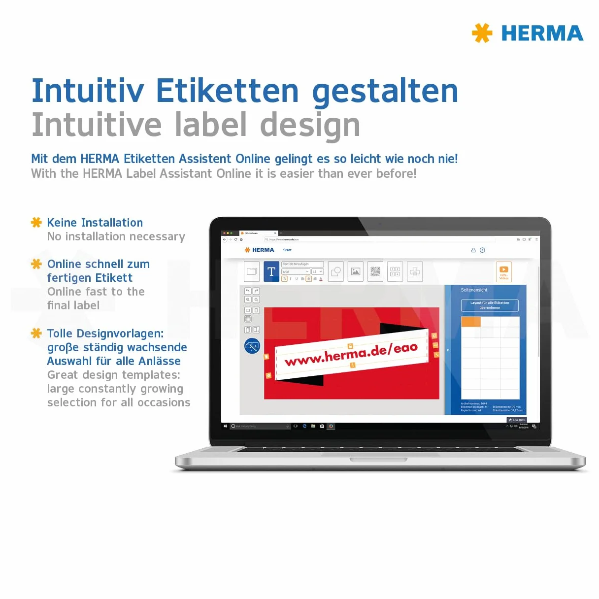 HERMA etykiety samoprzylepne usuwalne A4 210x297 mm 100 sztuk