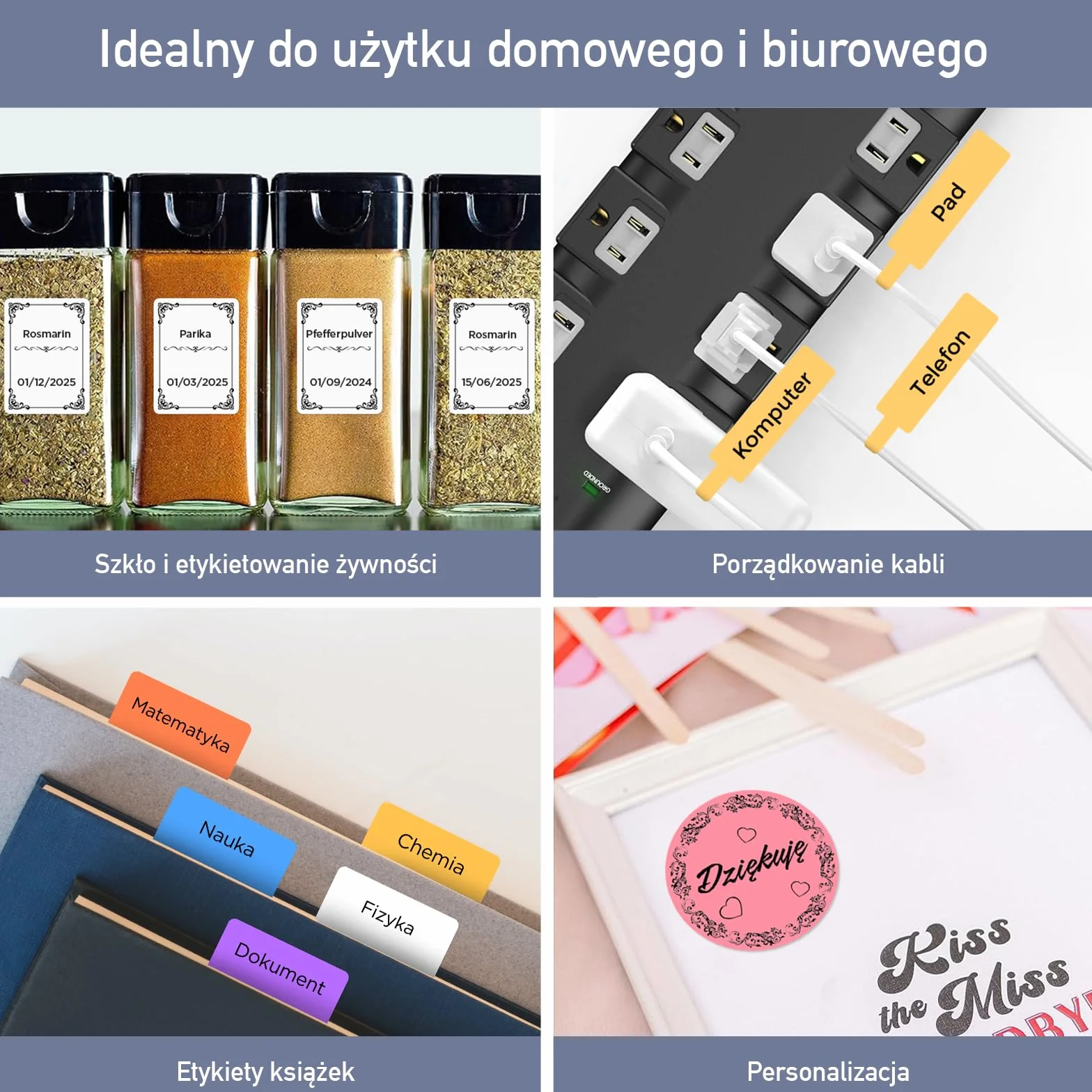 SUPVAN KATASYMBOL T50M Pro Taśma Do Drukarki Etykiet, Papier, Wodoodporne Etykiety Do Domu, Szkoły, Biura, 40 mm X 30 mm, 250 Etykiet/Rolka, 1 Rolka, Czarny Na Biały