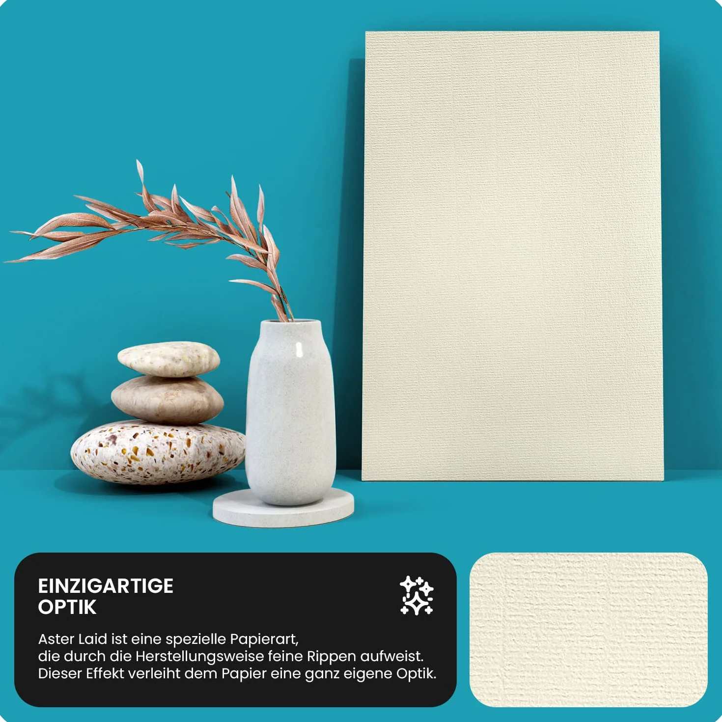 Aster Laid Ivory papier żebrowany A4 120 g kolor kości słoniowej 297 x 210 mm