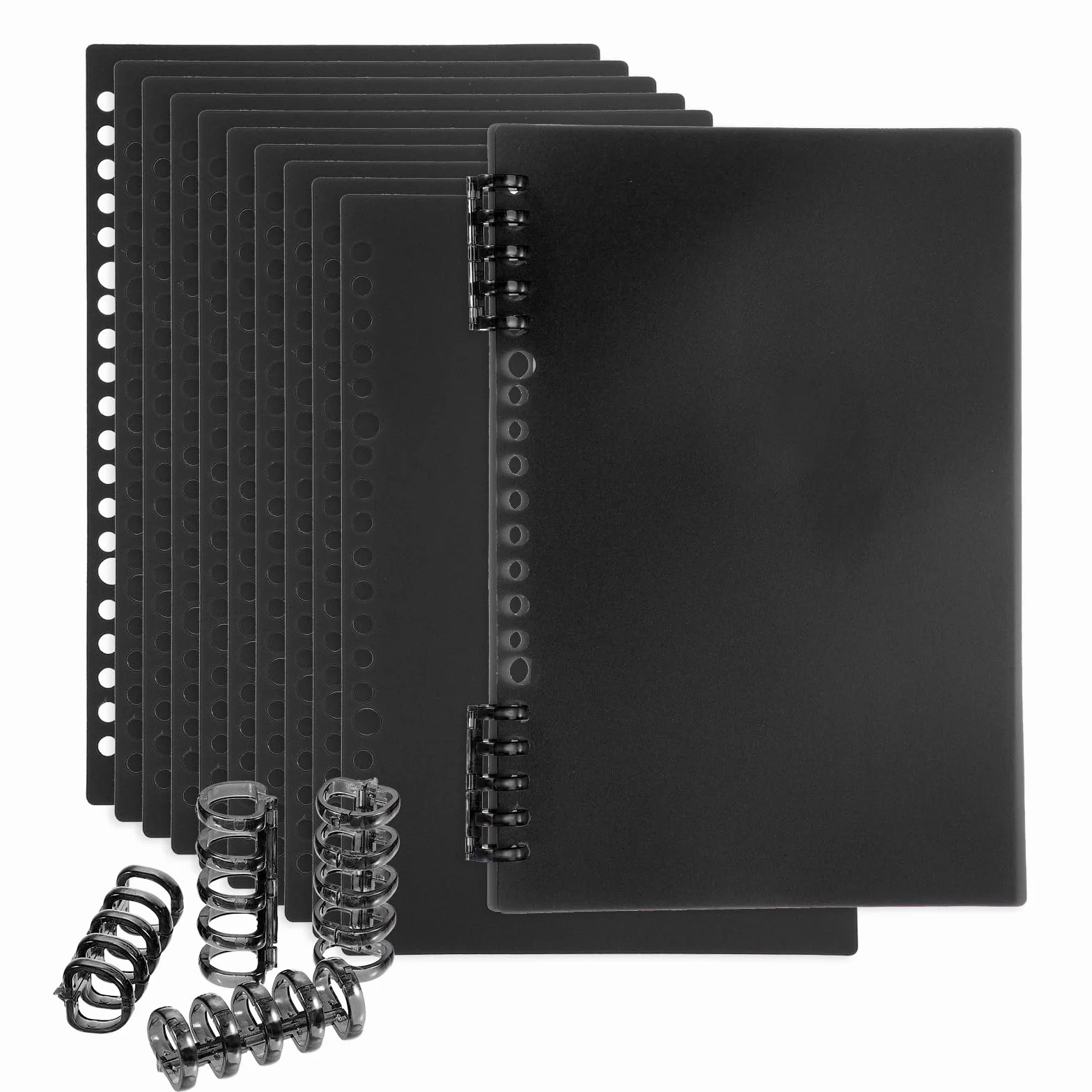 PATIKIL 12 sztuk okładek do bindowania A5 21 x 14 cm plastikowe czarne