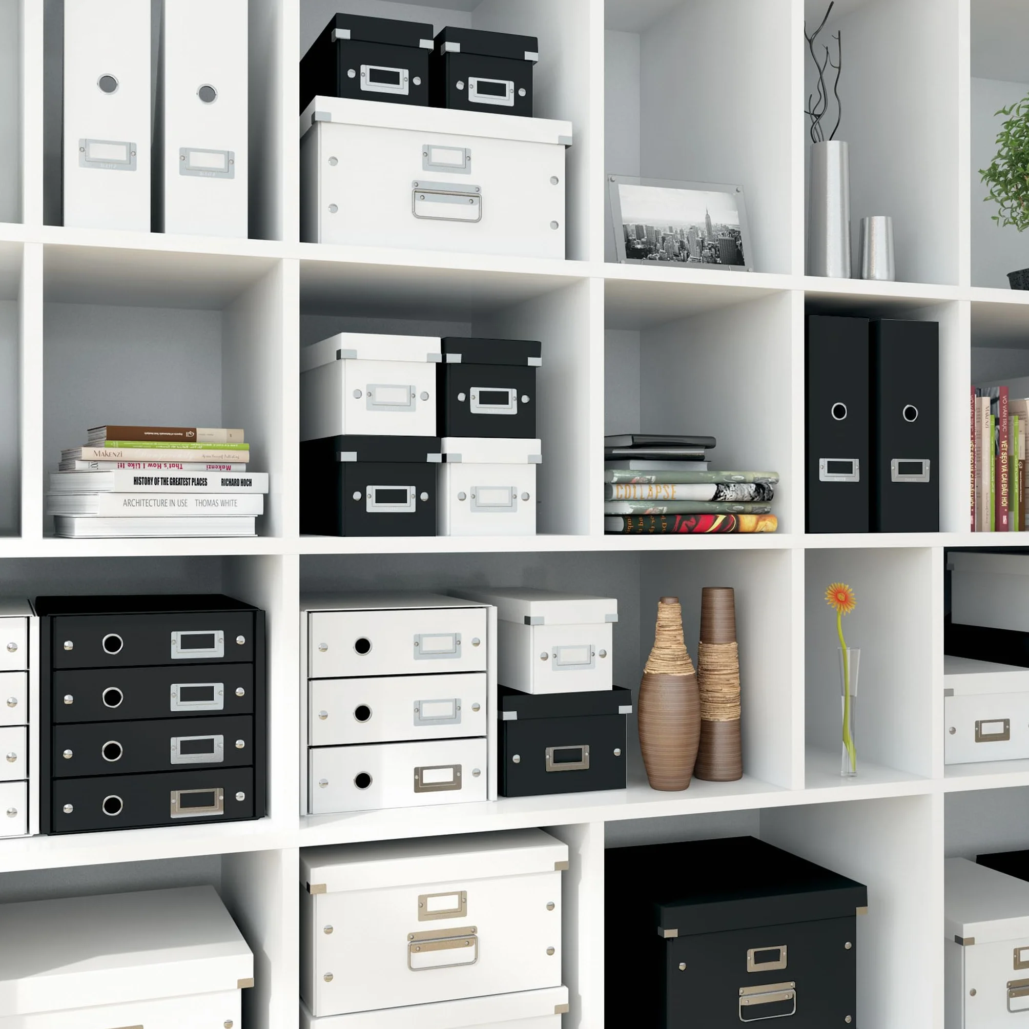 Leitz, Pudło z Przegródkami Leitz Click & Store, Małe, Kolekcja WOW, Kolor Biały, 60570001