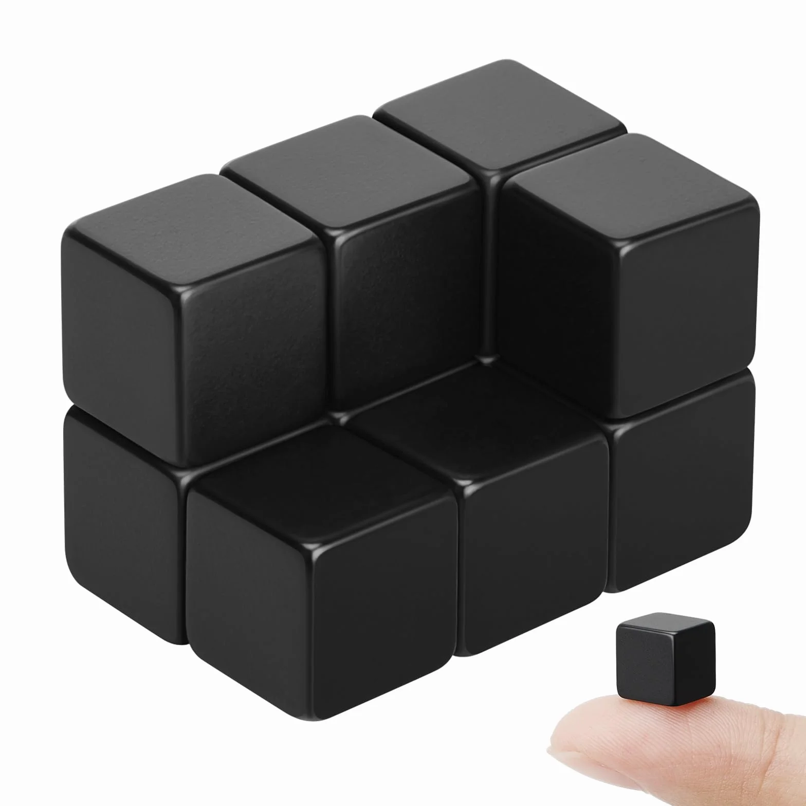 Wukong 10 sztuk mocnych magnesów do tablicy Whiteboard, 8mm magnesy do lodówki, magnesy do tablicy magnetycznej i biur, kolor czarny
