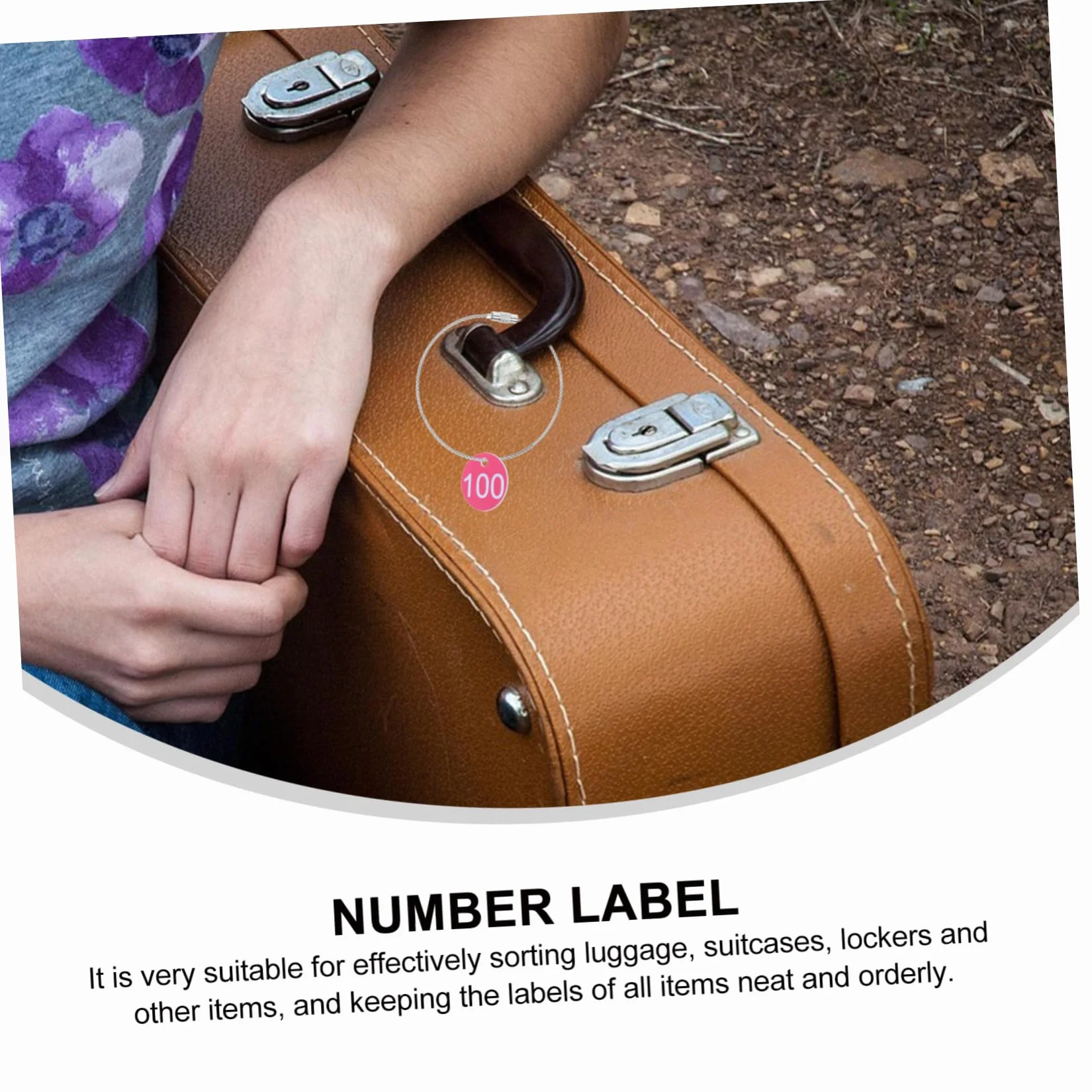 SHINEOFI Plastikowe Naklejki z Numerami 1-100 Id Key Tags do Magazynu Bagażu Hotel