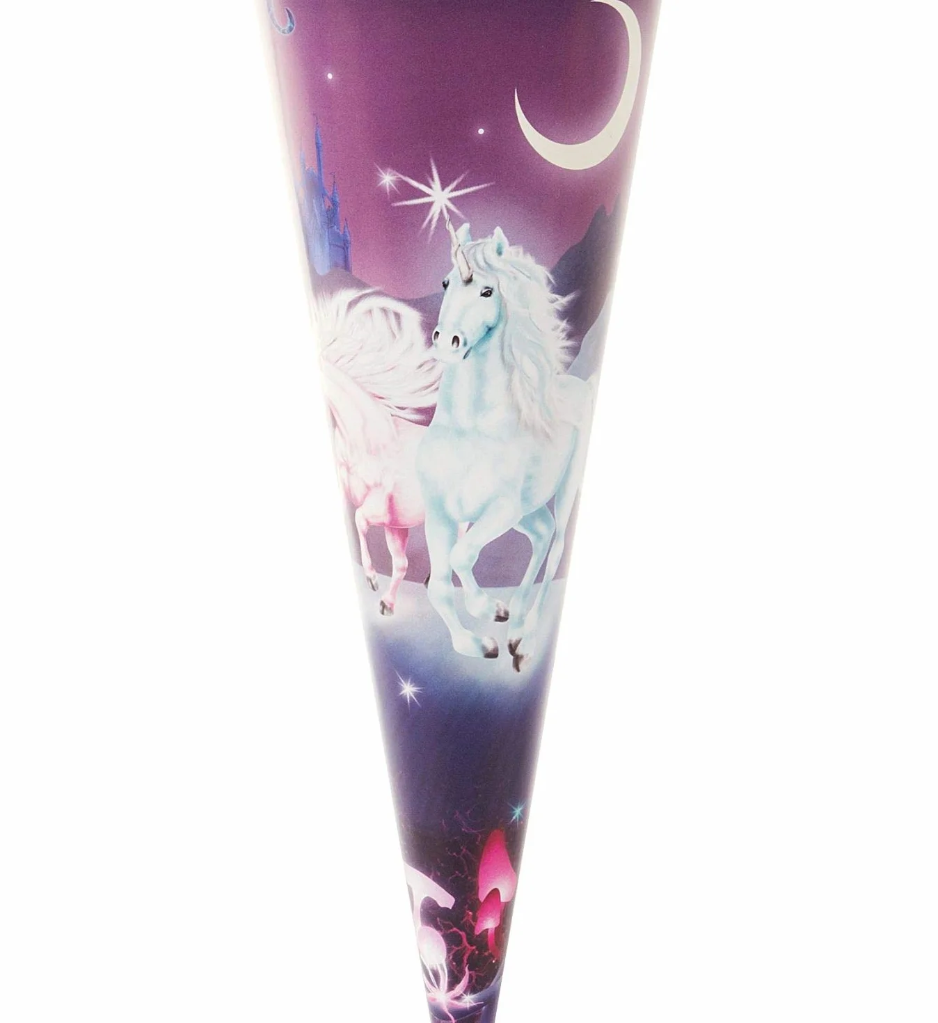goldbuch 93579 rożek dla rodzeństwa z motywem jednorożca, rożek na słodycze 35 cm, rożek szkolny z lakierowanego kartonu, opakowanie na prezent na wiele okazji, rożek rodzeństwa do szkoły