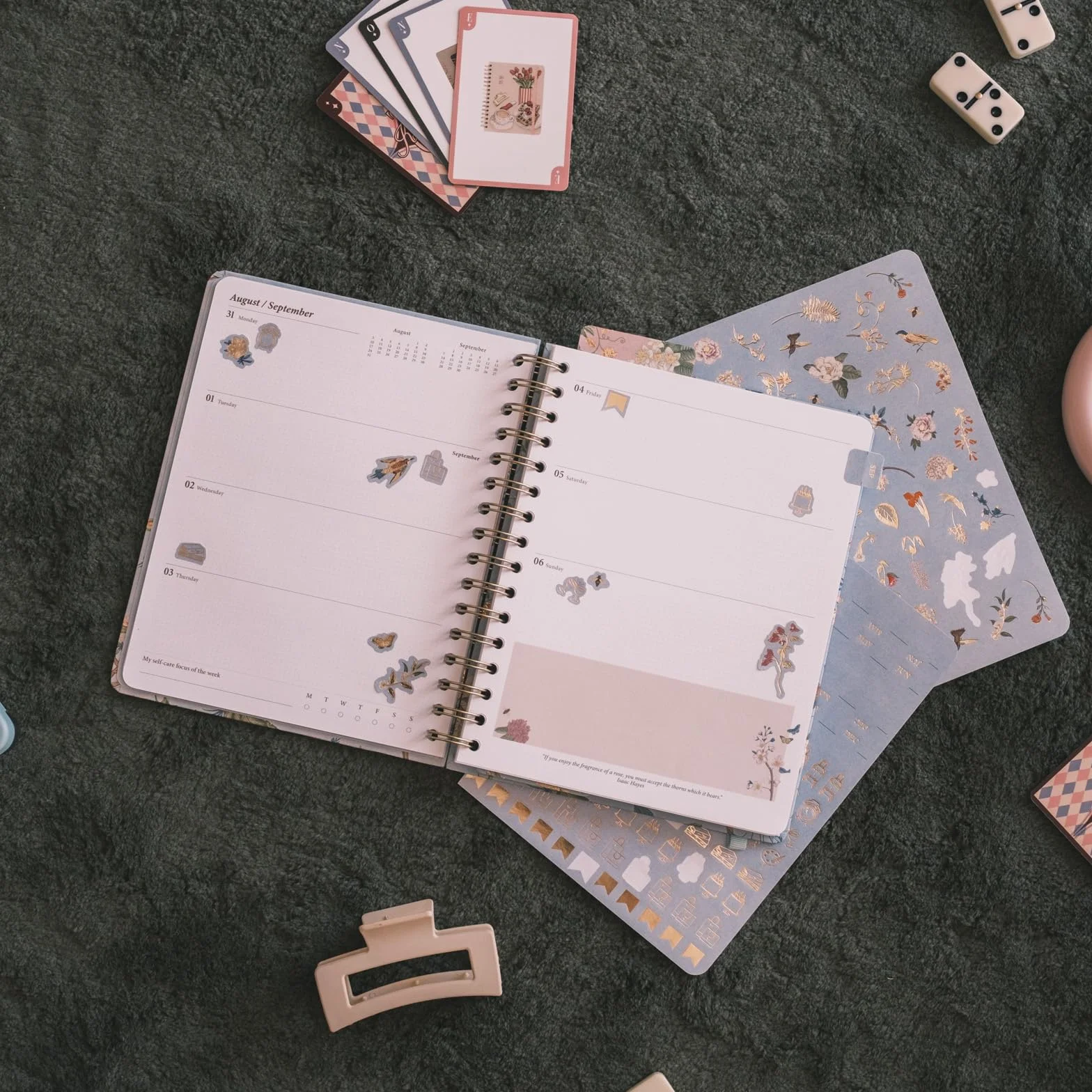 Kokonote Academic Diary 2026-2027 Week to View Seasonal Flowers Planner