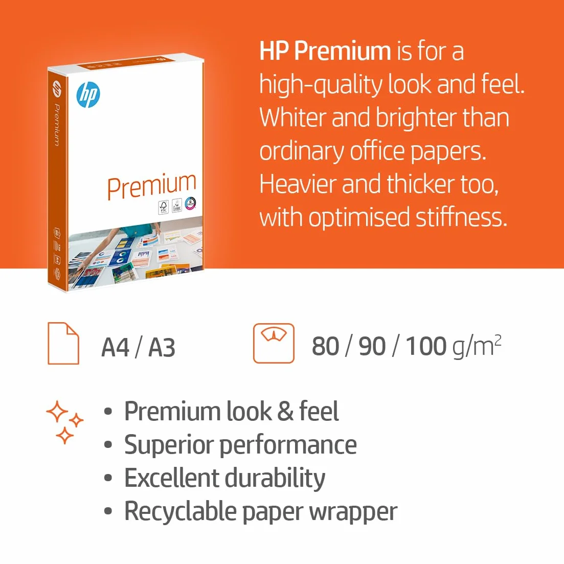 HP Papier premium Choice A4 100 g/m²