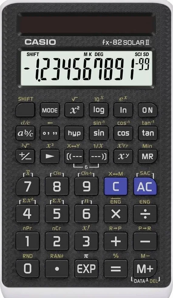 Casio FX-82 solar II Rekenmachine czarny