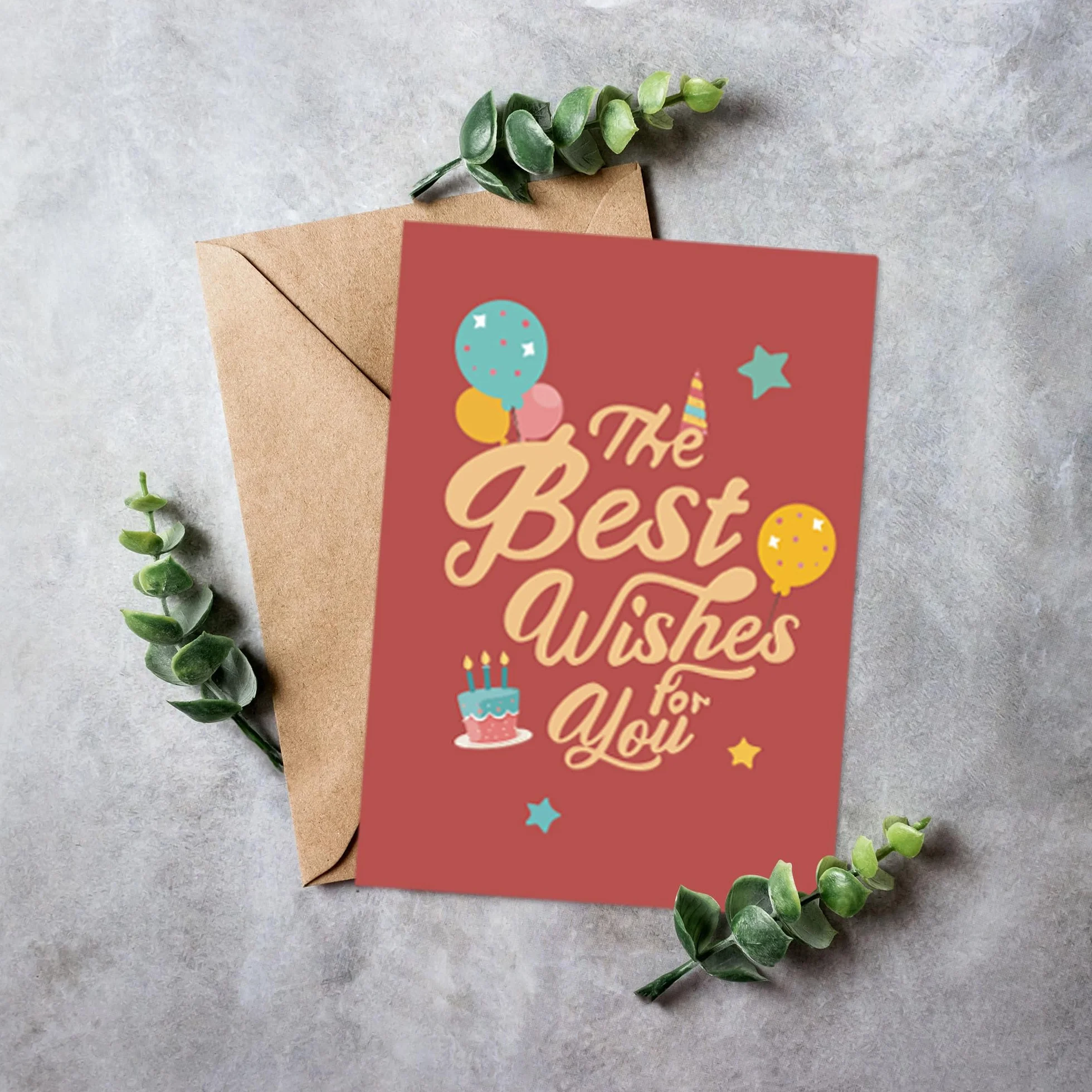 BIROYAL Zestaw 27 kartek urodzinowych z kopertą dla dzieci Happy Birthday