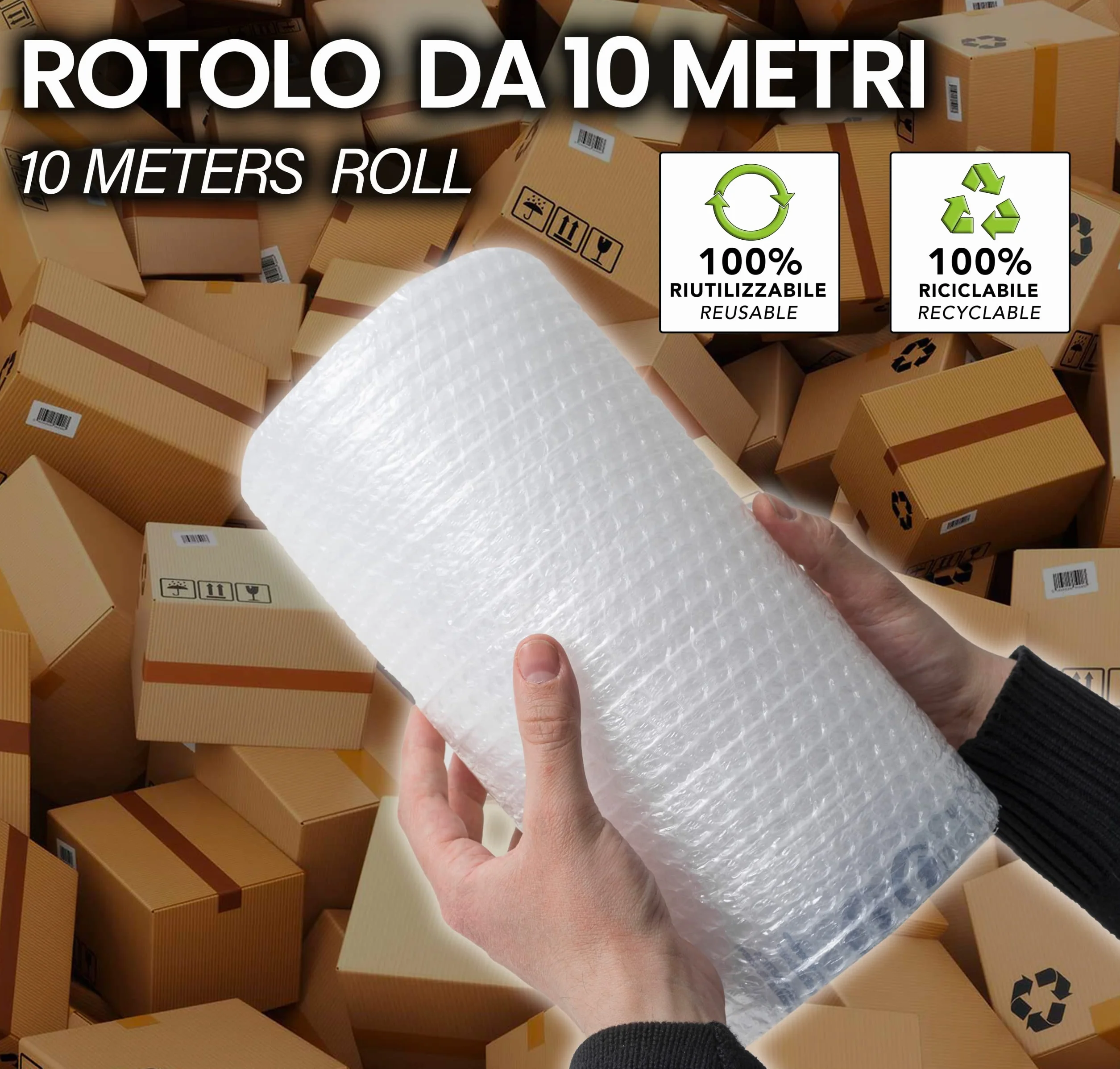 IPEA folia foliowa do pakowania i wysyłki – 10 metrów x 30 cm rolki – Made in Italy – pęcherzyki powietrza do ochrony, wyściółki, pakowania przedmiotów w transporcie – Odporny na rozdarcie i wstrząsy