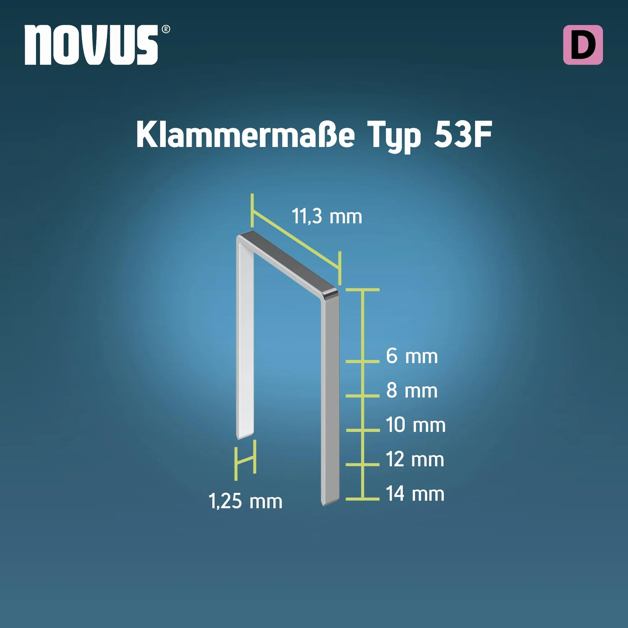 Novus zszywki z drutu płaskiego typu 53 F 14 mm 600 sztuk ocynkowany