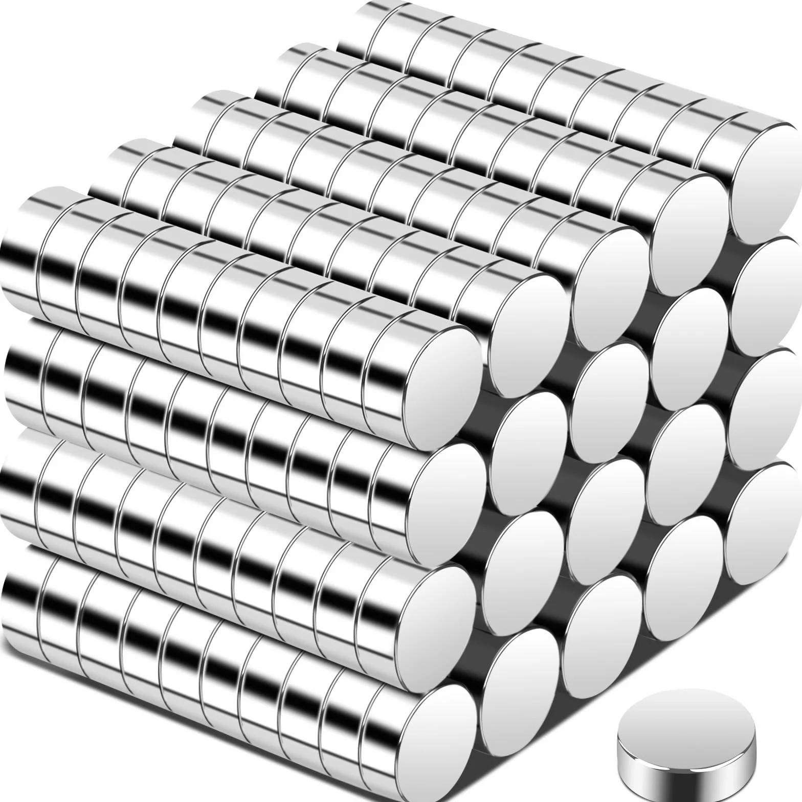 MIN CI 200 magnesów na lodówkę, 5 x 2 mm, mocne magnesy na lodówkę, małe magnesy neodymowe, małe magnesy do robótek ręcznych, mini okrągłe magnesy do zdjęć, tablic informacyjnych