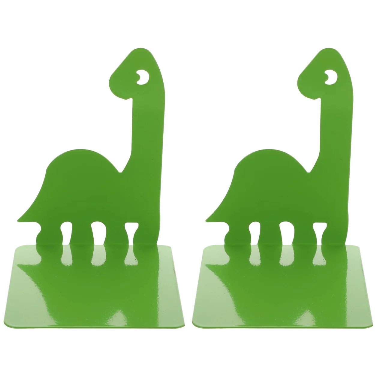 TOYANDONA Podpórki do książek z żelaza, motyw dinozaura, antypoślizgowe, zielone, 1 para
