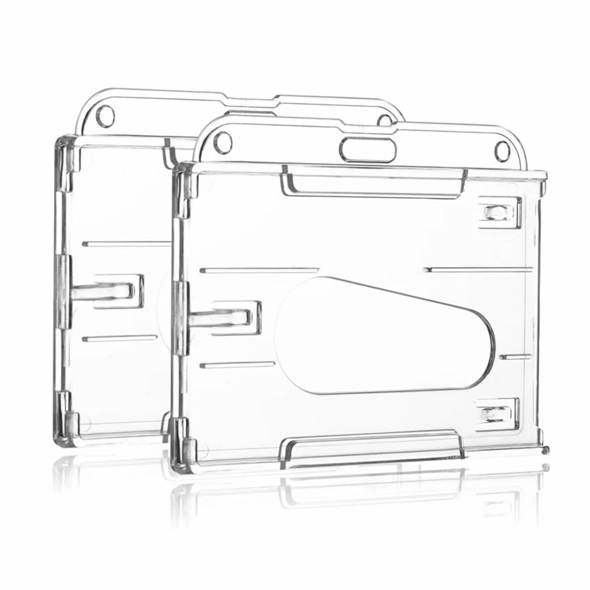 10 szt. 91 x 69 mm etui na dowód osobisty, dwustronne, przezroczyste etui na karty z przegródką na kciuk, etui ochronne, produkty biurowe