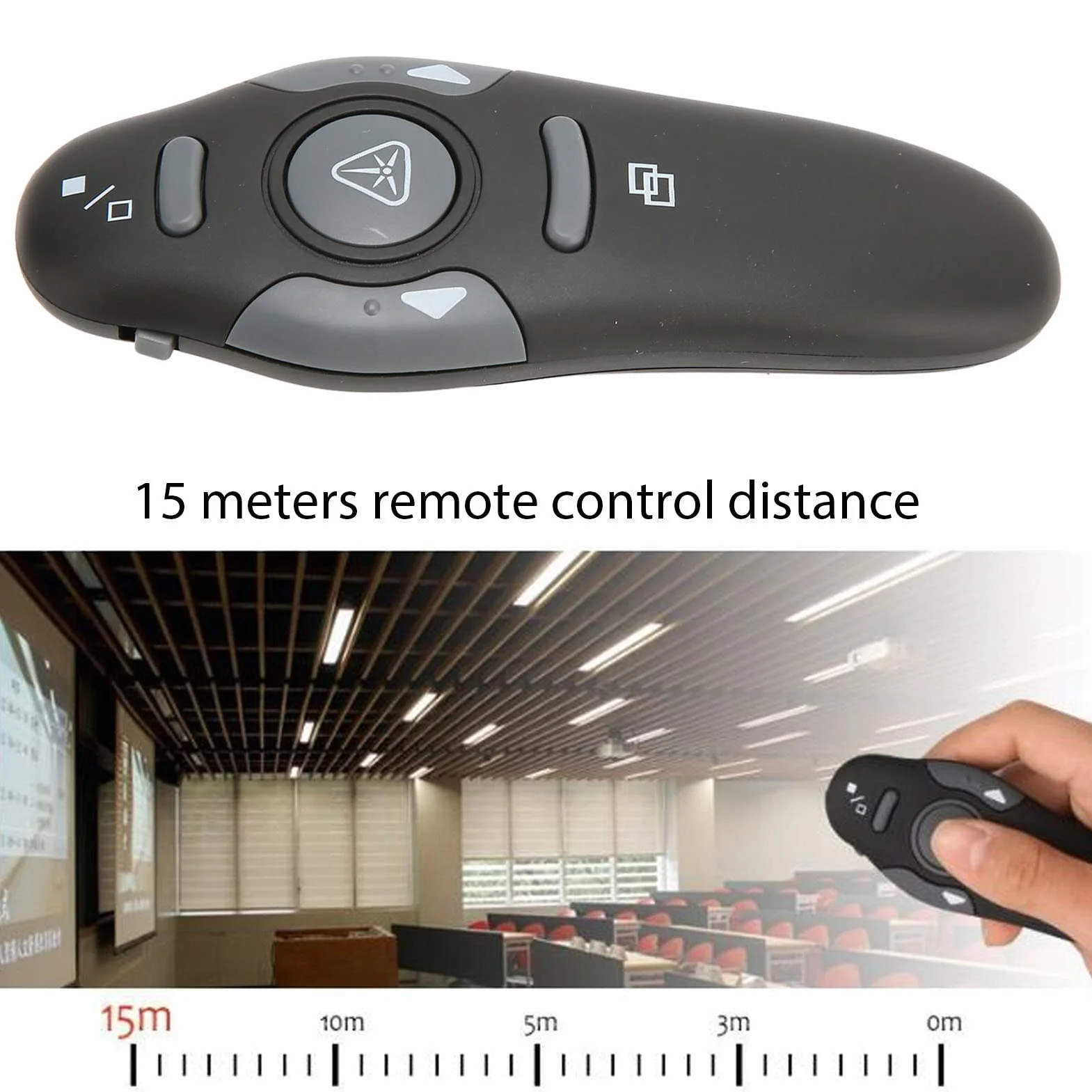 Bezprzewodowy Prezenter Zdalny, Prezentacja Clicker RF 2.4GHz Bezprzewodowy Prezenter Remote Clicker do Prezentacji PowerPoint PPT Slide Advancer do Keynote PC Laptop