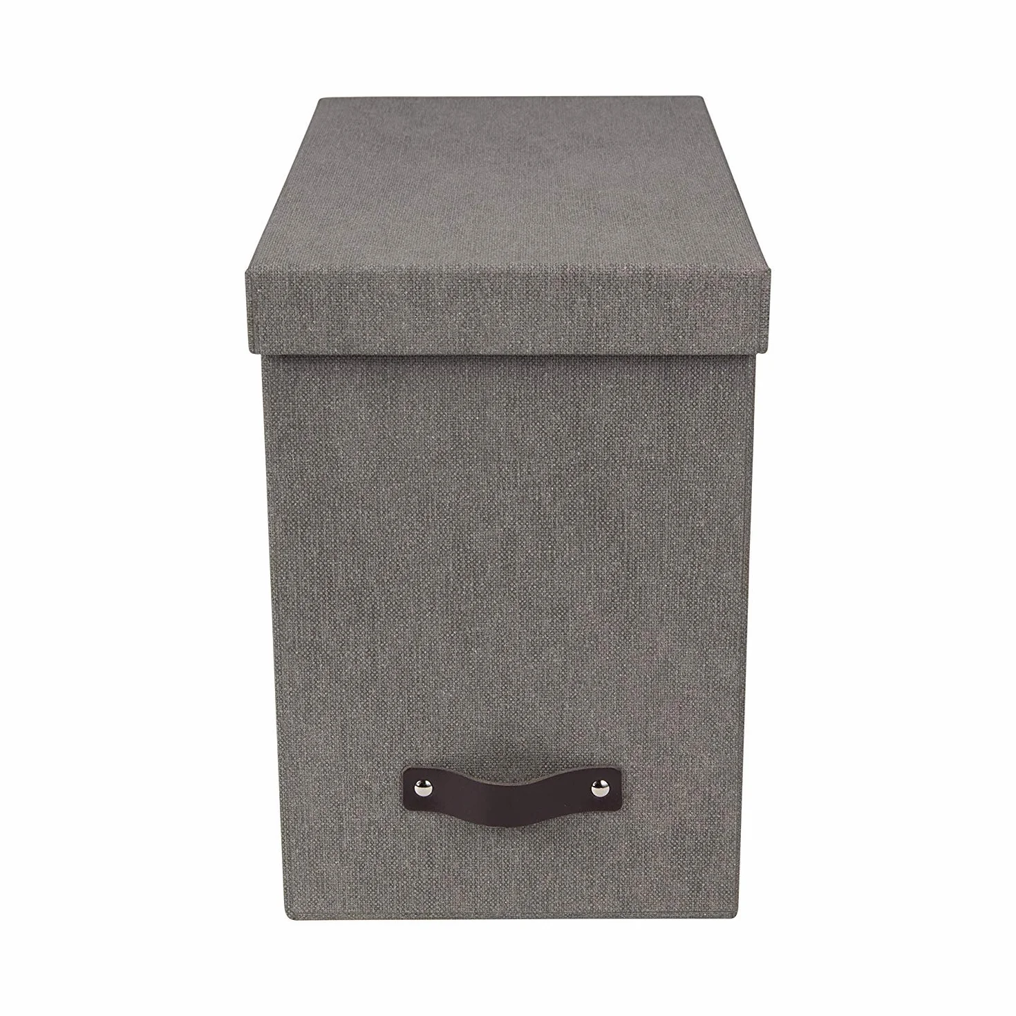 Organizer na dokumenty Bigso Box of Sweden ze skórzanym uchwytem, 8 wiszących plików, szary