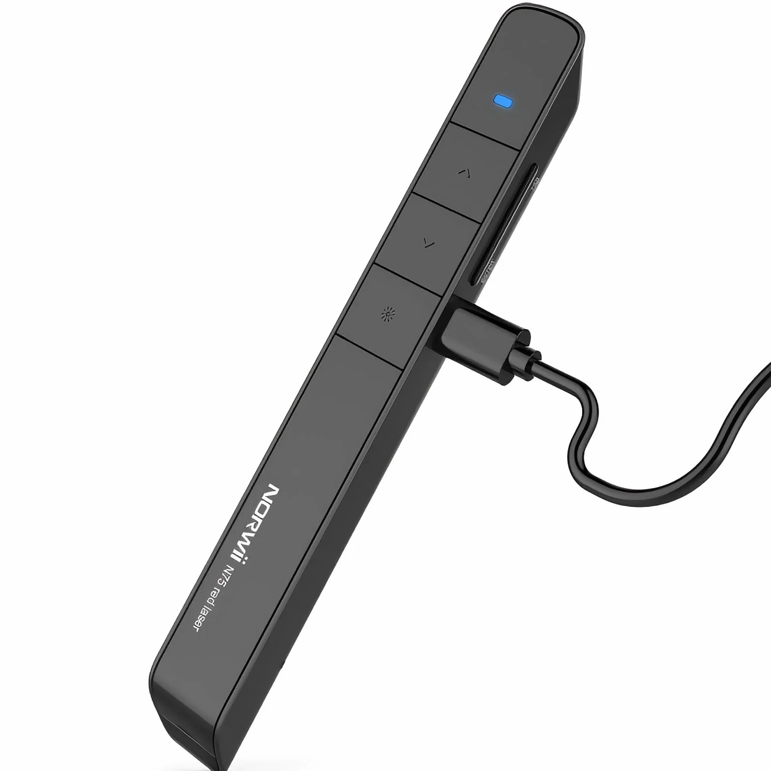 Wielofunkcyjny prezenter NORWII N75 zielony wskaźnik laserowy ładowany 100 M/330 FT bezprzewodowy prezentator USB wskaźnik do prezentacji laserowej PowerPoint Clicker wsparcie odtwarzania/pauzy