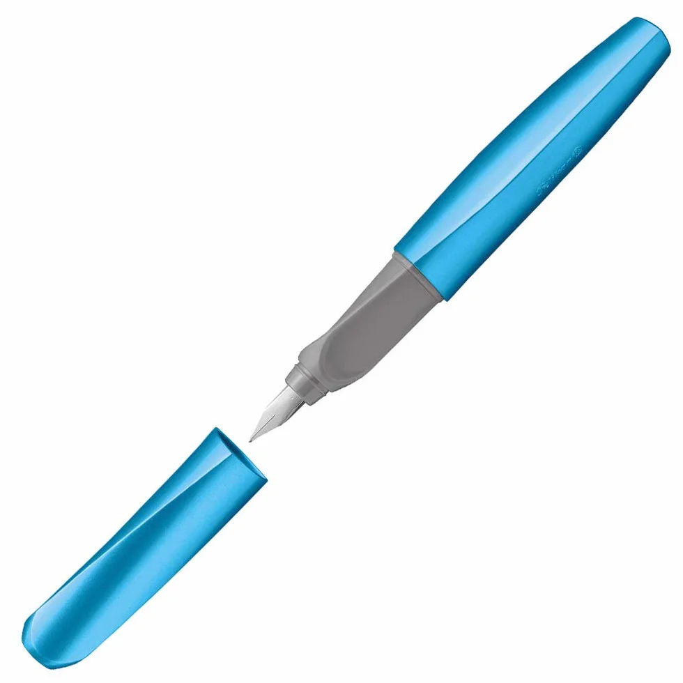 Pelikan® Pióro wieczne Twist frosted blue M | W zestawie 2 naboje | Średnia Stalówka | Elegancki Design | Biuro Szkoła Studia Praca | Do pisania Kaligrafii Komfortowe i Gładkie pisanie