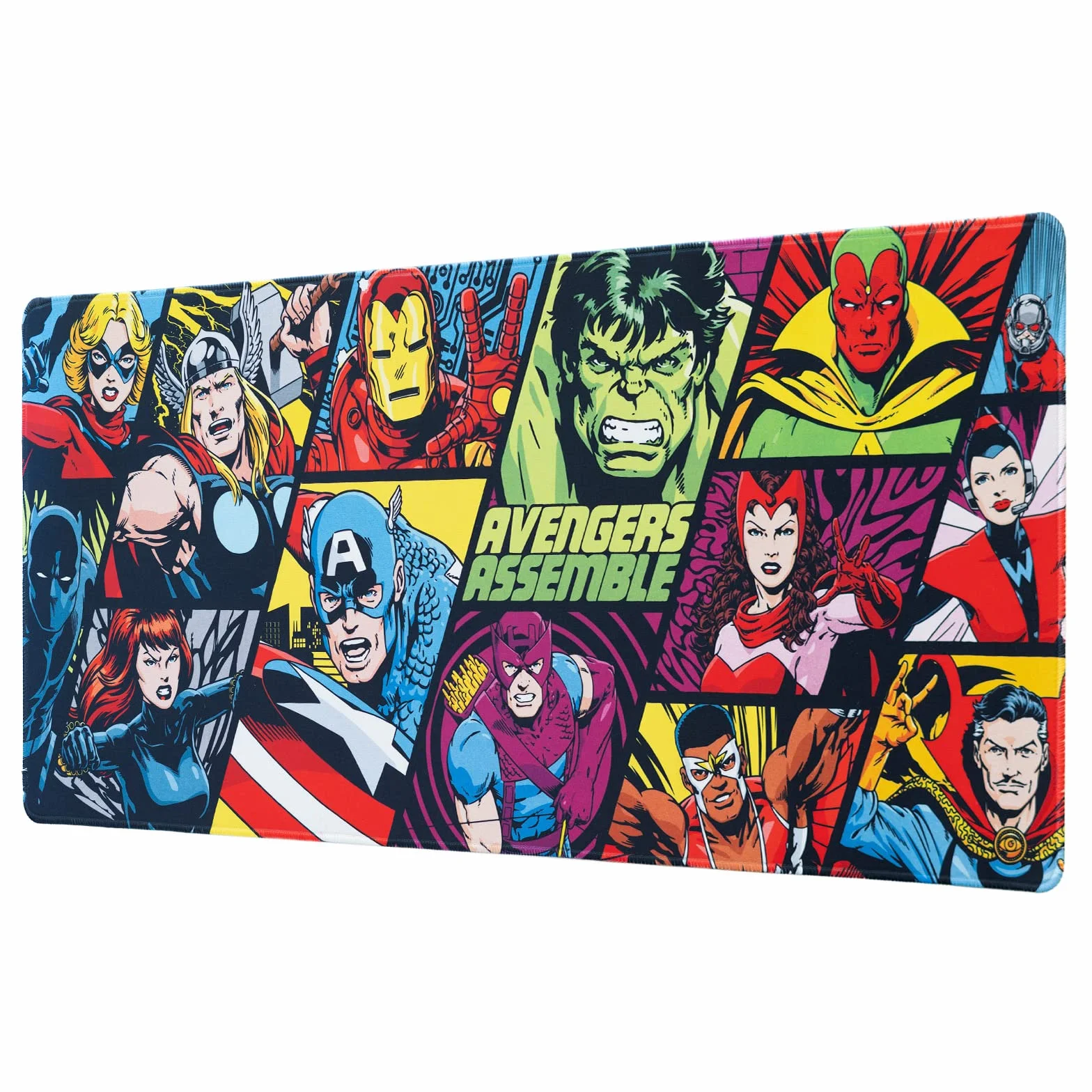 Erik Oficjalna Podkładka pod Mysz Marvel Avengers, Podkładka na Biurko 80 x 35 cm, Antypoślizgowa Gumowa, Podkładka pod Klawiaturę, Prezenty dla Fanów Avengers
