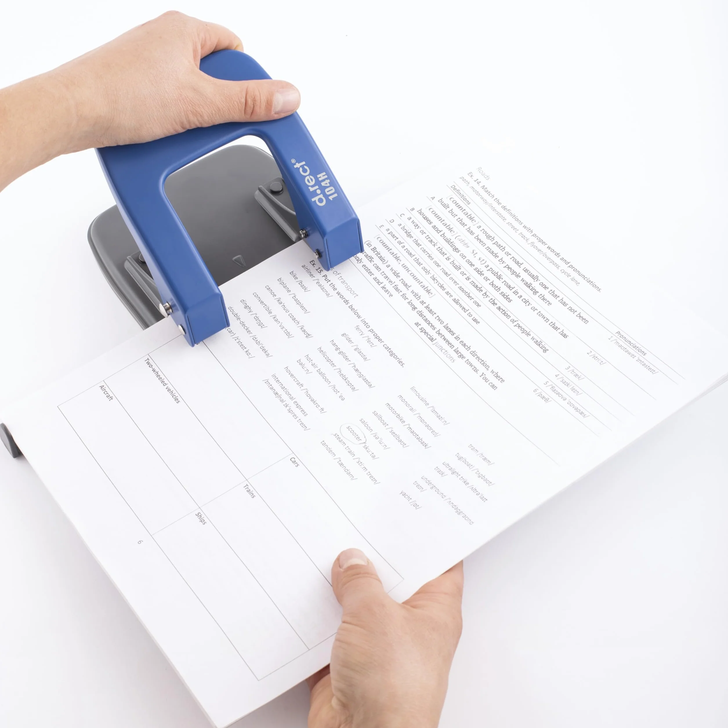 D.RECT 104H 007021 dziurkacz z listwą formatową dziurkuje do 40 kartek
