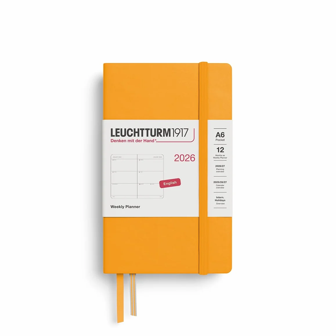 LEUCHTTURM1917 kalendarz tygodniowy Pocket A6 2026 Rising Sun angielski