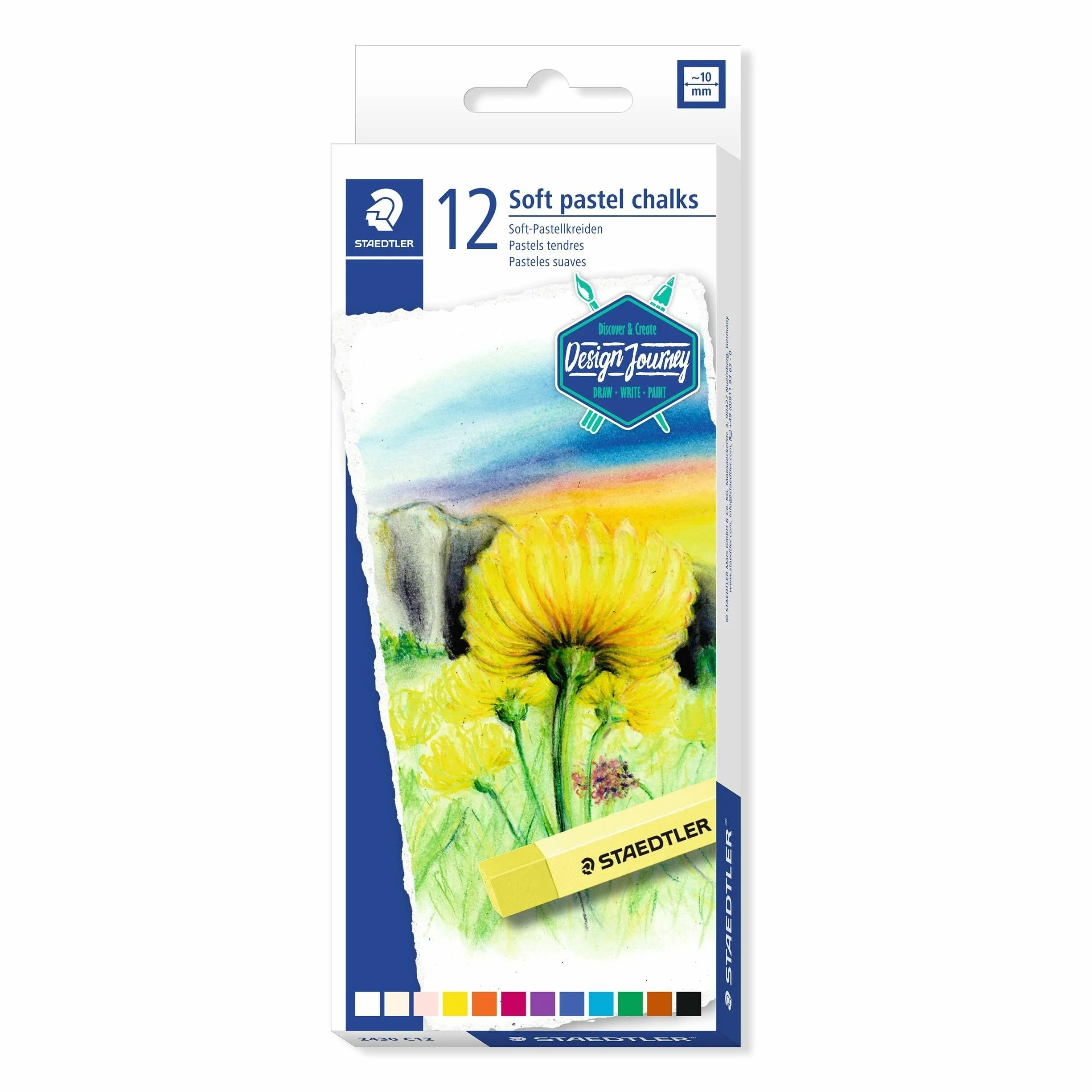 STAEDTLER Design Journey miękkie pastelowe kredy, 12 szt.
