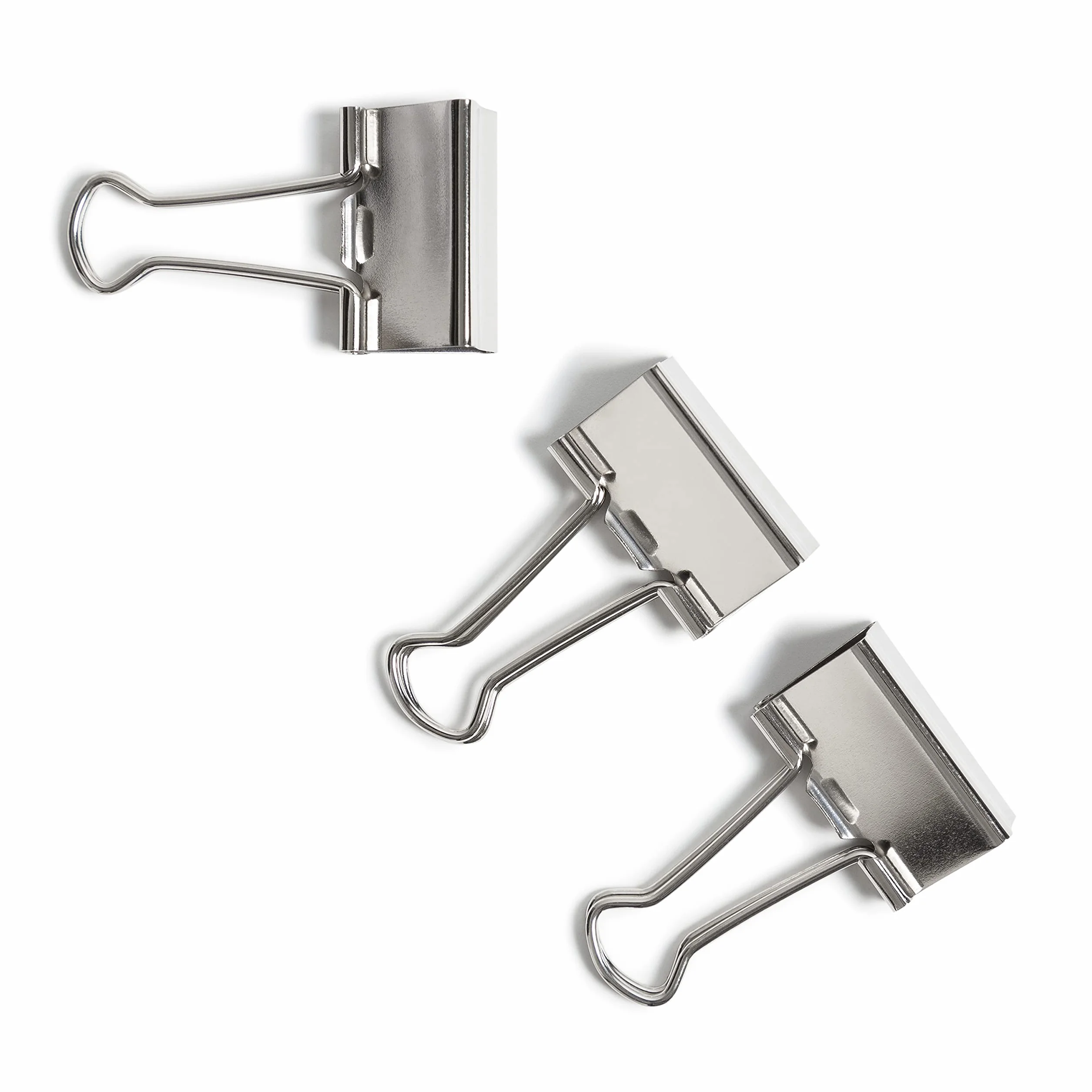 U Brands Klipsy do segregatora, metaliczne srebro, materiały organizacyjne biurowe, 32 mm, 72 szt
