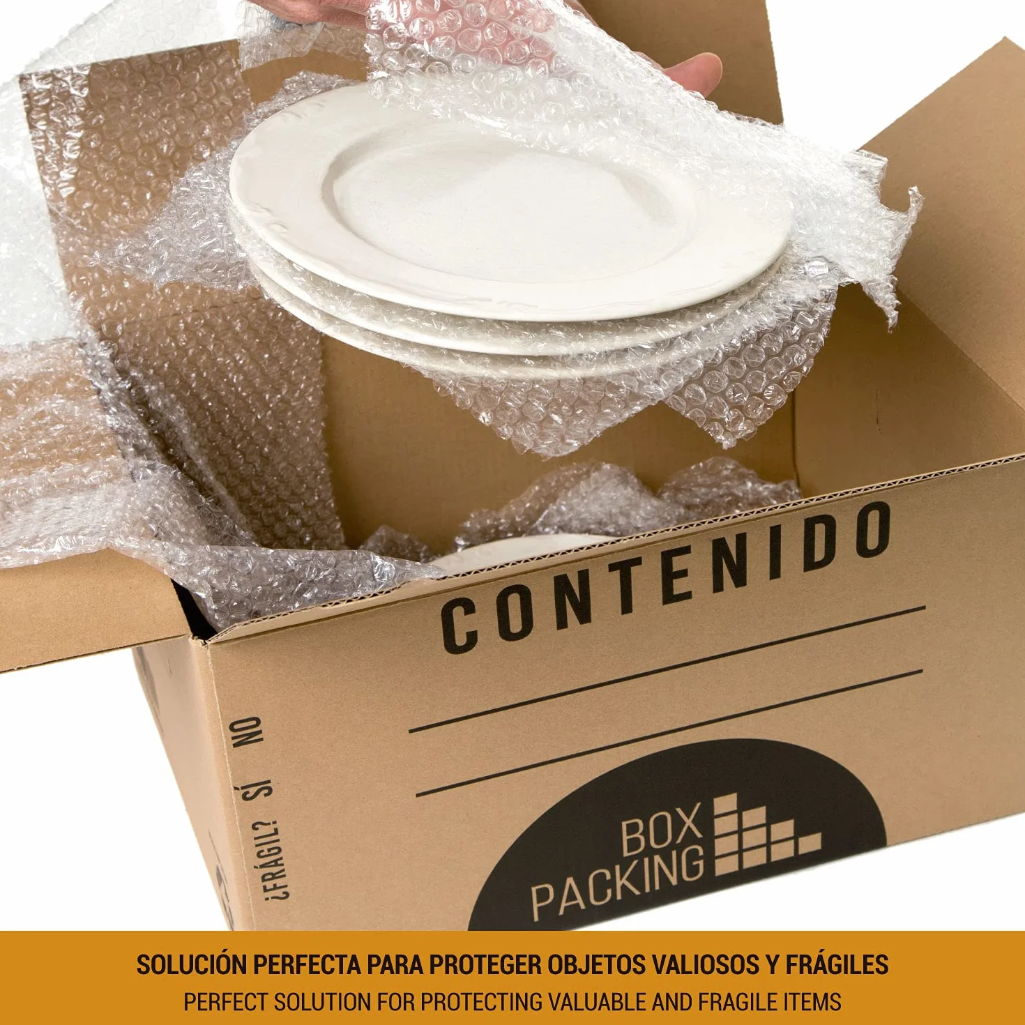 BOXPACKING | Folia Bąbelkowa | 40 cm szerokości x 10 m długości | Folia z Wypustkami Do Pakowania i Przeprowadzek